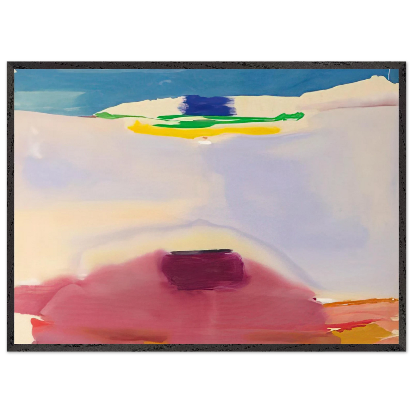 Helen Frankenthaler - Leveling - 1973 Wall art - 50x70 cm / 20x28 inches - Premium Wooden Framed Poster With Fine Art Paper-canvas - Wood frame