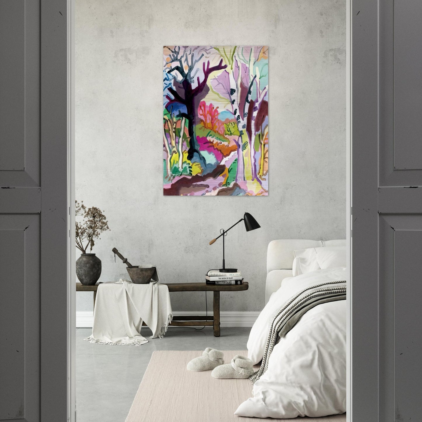 L'hiver dans les bois - 1965 - Charles Lapicque Brushed Aluminum Print - 70x100 cm / 28x40 inches | Charles Lapicque Aluminum Print | Charles Lapicque Prints