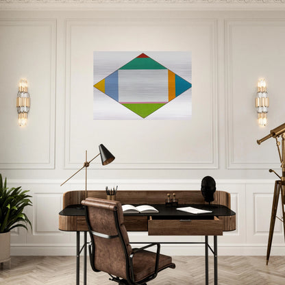 Expansion in Four Directions - 1962 - Max Bill Brushed Aluminum Print - 70x100 cm / 28x40 inches | Max Bill Aluminum Print | Max Bill Prints