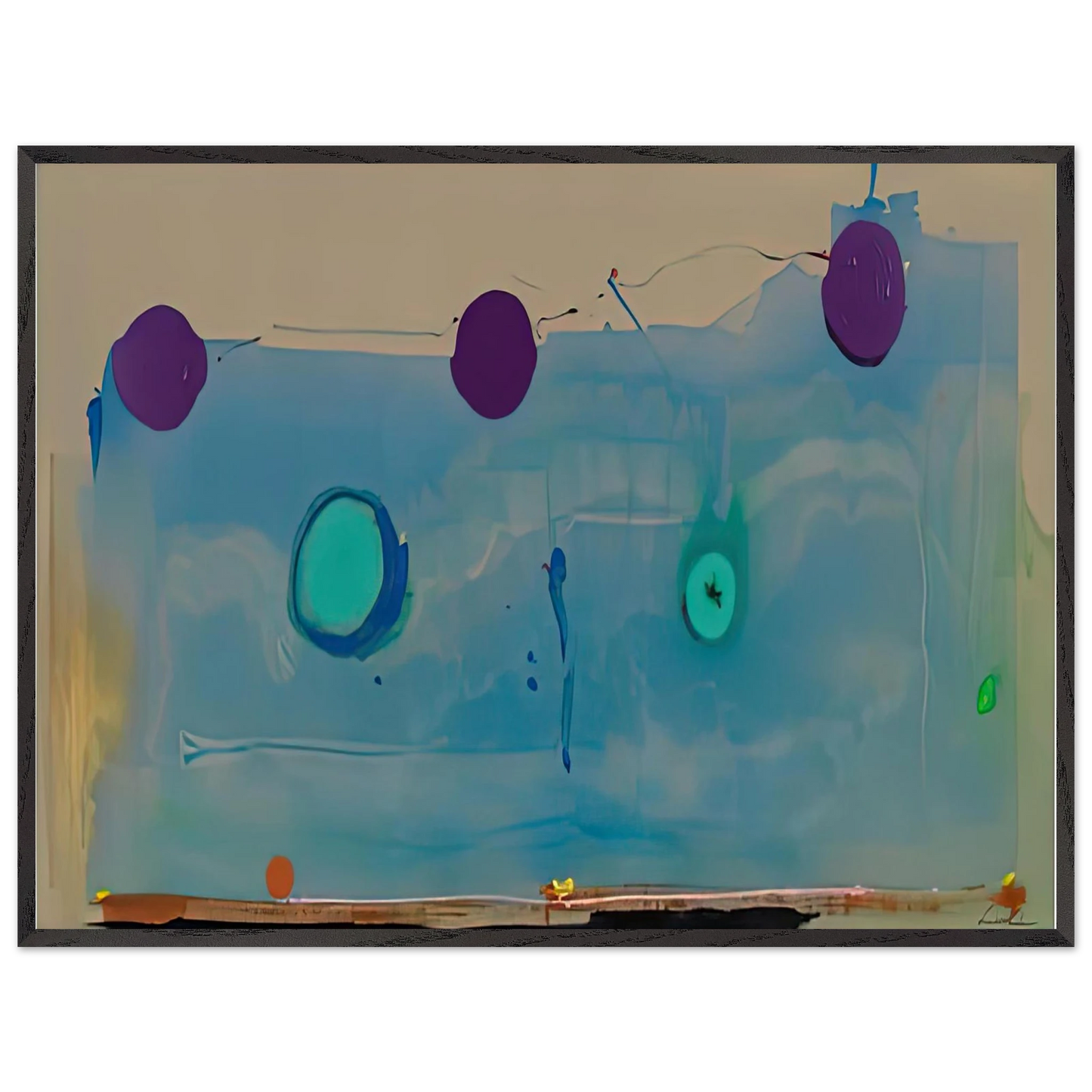 Helen Frankenthaler - Water Shadows, 1988- Wall Art - 30x40 cm / 12x16 inches - Fine Art Poster-canvas - -
