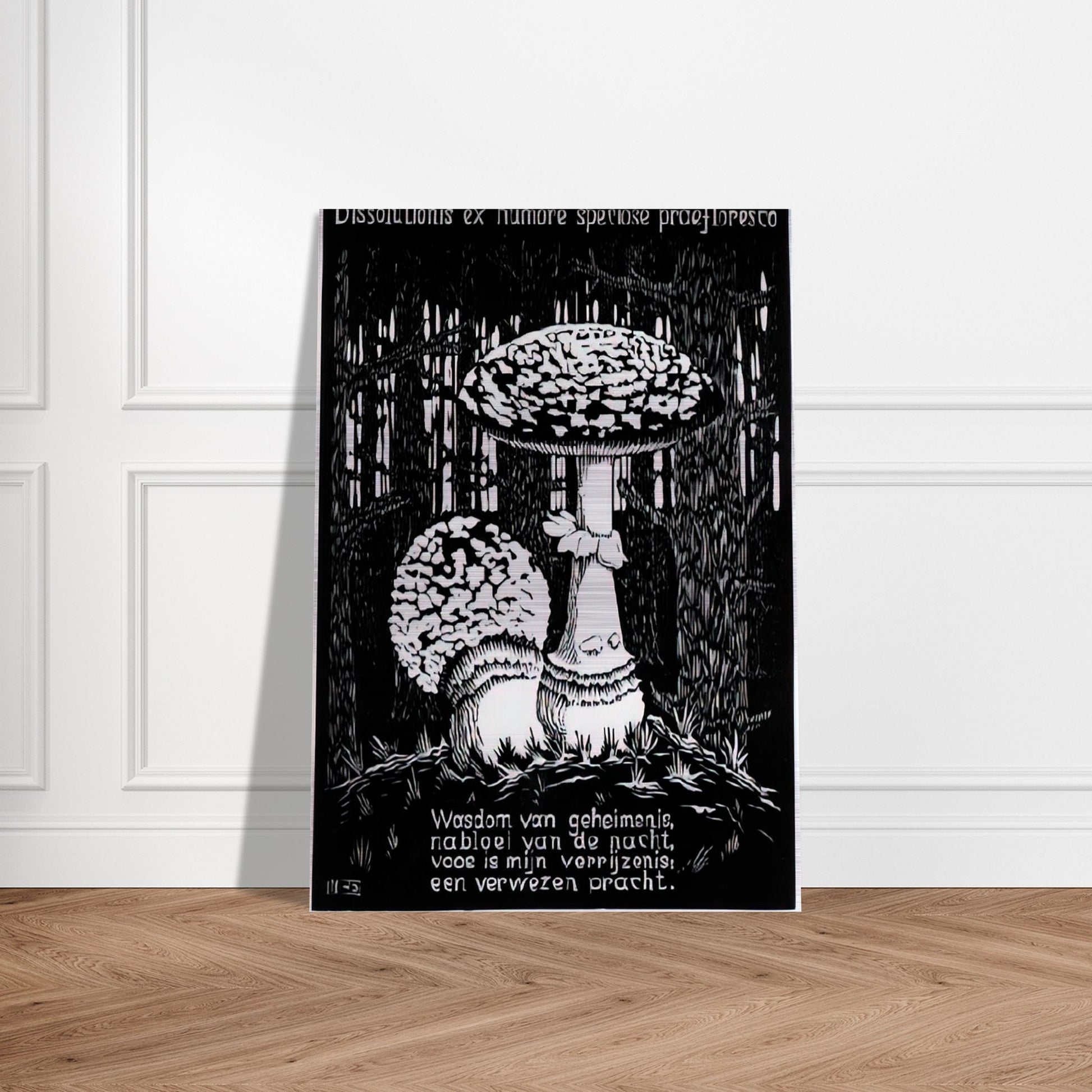 EMBLEMATA TOADSTOOL - MC Escher Brushed Aluminum Print - 70x100 cm / 28x40 inches | MC Escher Aluminum Print | MC Escher Prints
