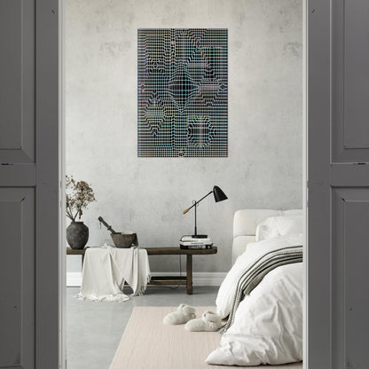 Biadan - 1959 - Victor Vasarely Brushed Aluminum Print - 70x100 cm / 28x40 inches | Victor Vasarely Aluminum Print | Victor Vasarely Prints