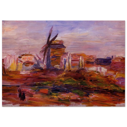 Windmill - Pierre-Auguste Renoir Brushed Aluminum Print - 70x100 cm / 28x40 inches | Pierre-Auguste Renoir Aluminum Print | Pierre-Auguste Renoir Prints