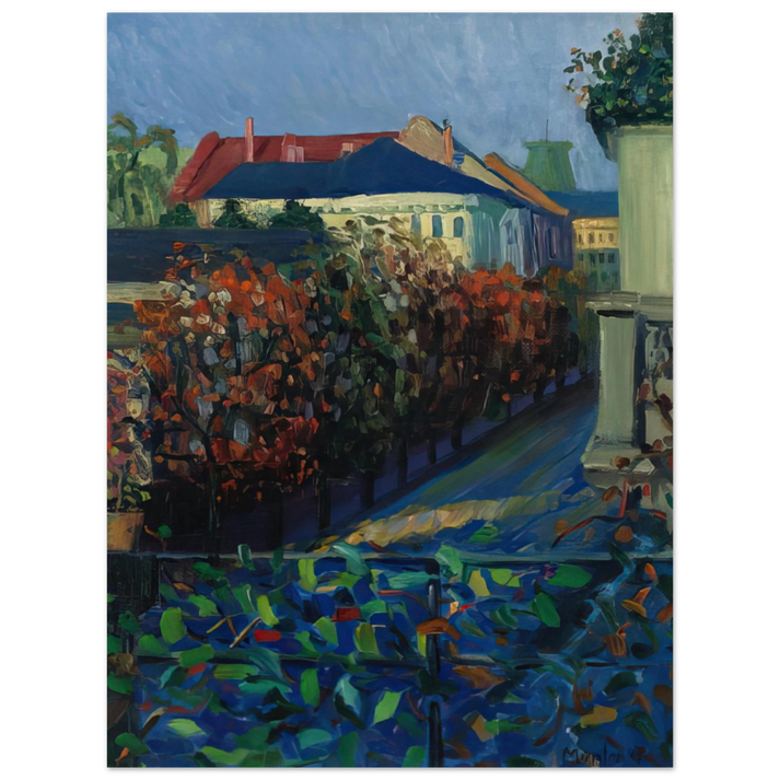 Gabriele Munter - BLICK AUS DER BONNER WOHNUNG  75x100 cm / 30x40inches Fine Art Poster