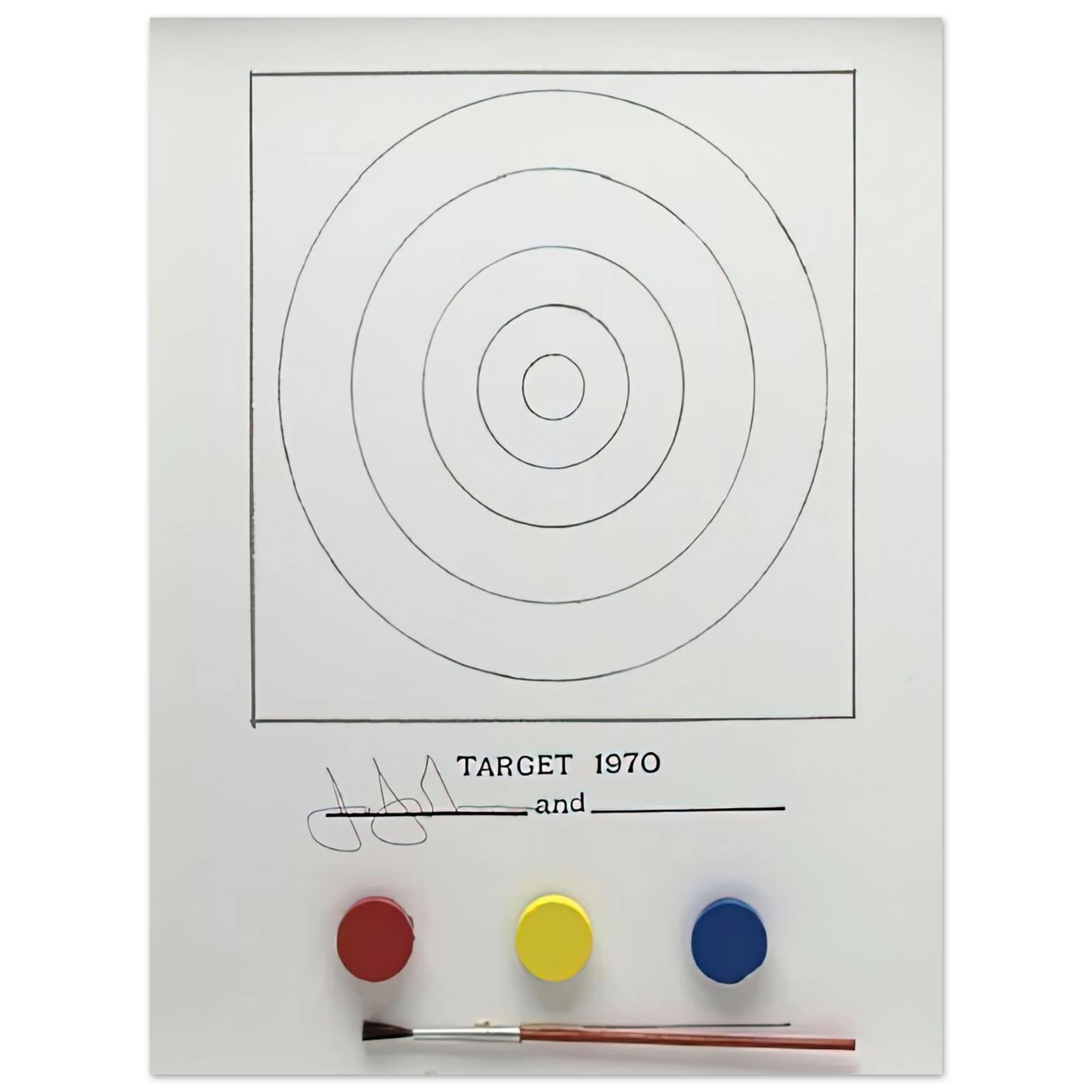 Jasper Johns - TARGET ULAE 89  75x100 cm / 30x40inches Fine Art Poster