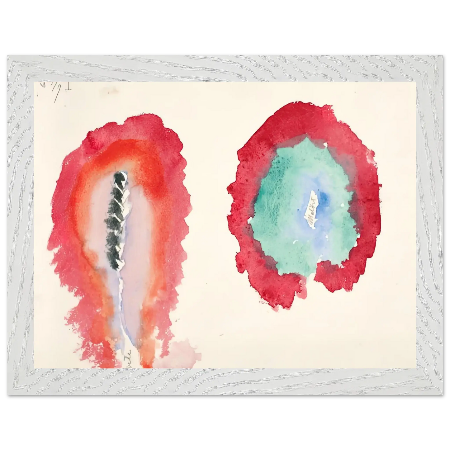 Hilma af Klint - WHEAT AND WORMWOOD 1922 Wall art - 60x80 cm / 24x32 Inches - Premium Wooden Framed Poster With Fine Art Paper - Wood frame