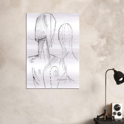 TWO MANNEQUINS - Giorgio de Chirico Brushed Aluminum Print - 70x100 cm / 28x40 inches | Giorgio de Chirico Aluminum Print | Giorgio de Chirico Prints
