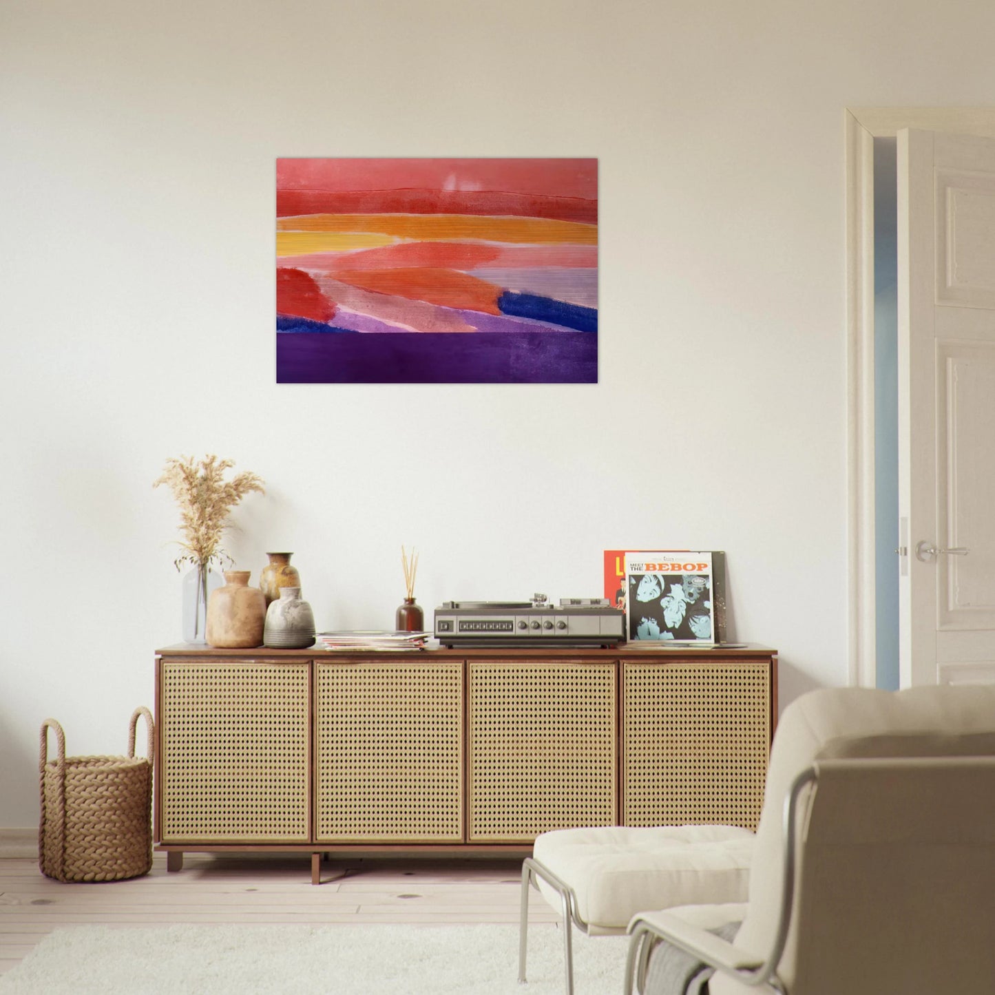 Surface Of Coral - 1981 - Ronnie Landfield Brushed Aluminum Print - 70x100 cm / 28x40 inches | Ronnie Landfield Aluminum Print | Ronnie Landfield Prints