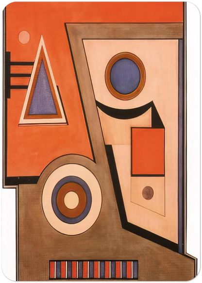 Almagro - Concretism By Carmelo Arden Quin Pack of 10 Post Cards | Carmelo Arden Quin Post Cards | A6 (10.5 x 14.8 cm) - 4.1 x 5.8 inches