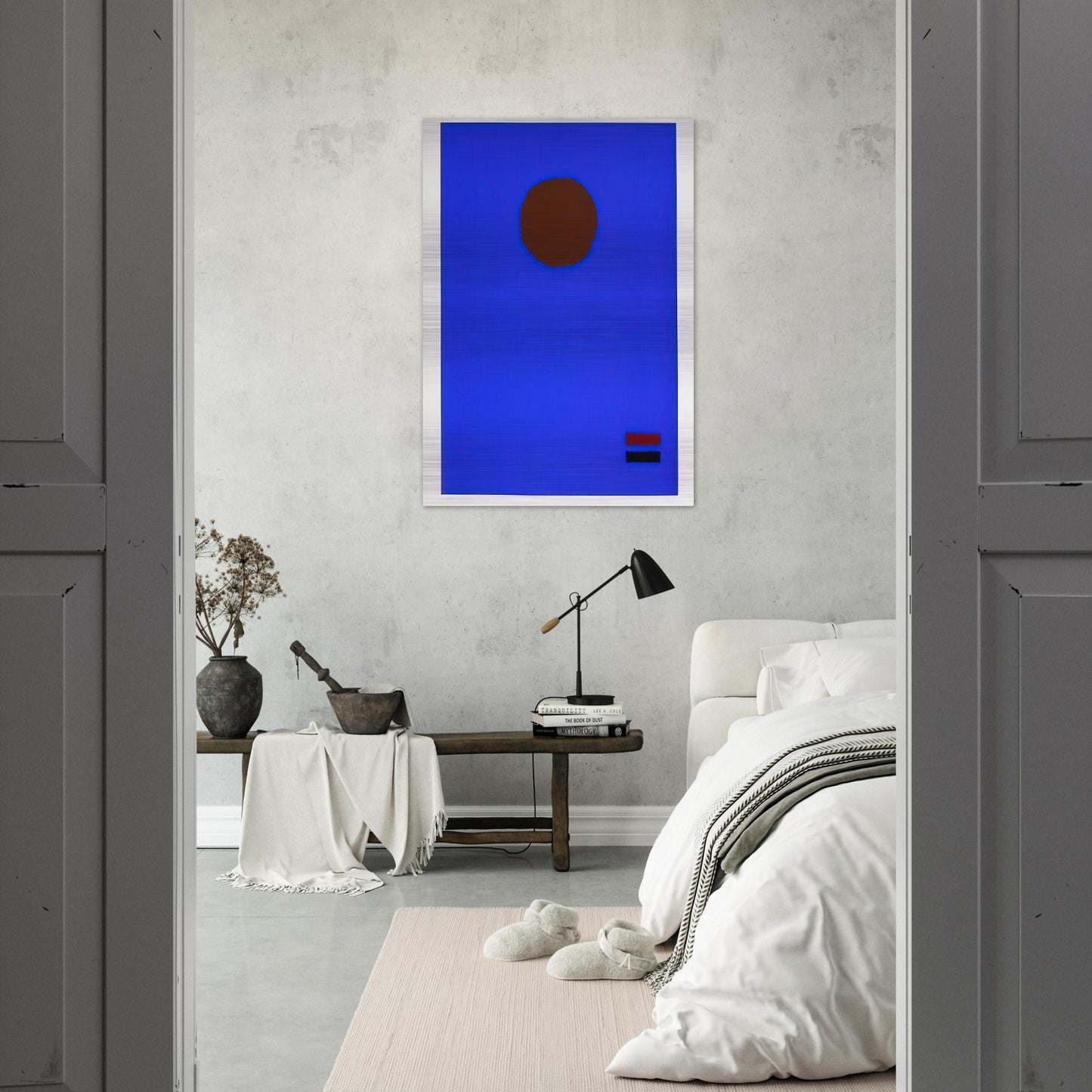 Blue Night - 1970 - Adolph Gottlieb Brushed Aluminum Print - 70x100 cm / 28x40 inches | Adolph Gottlieb Aluminum Print | Adolph Gottlieb Prints