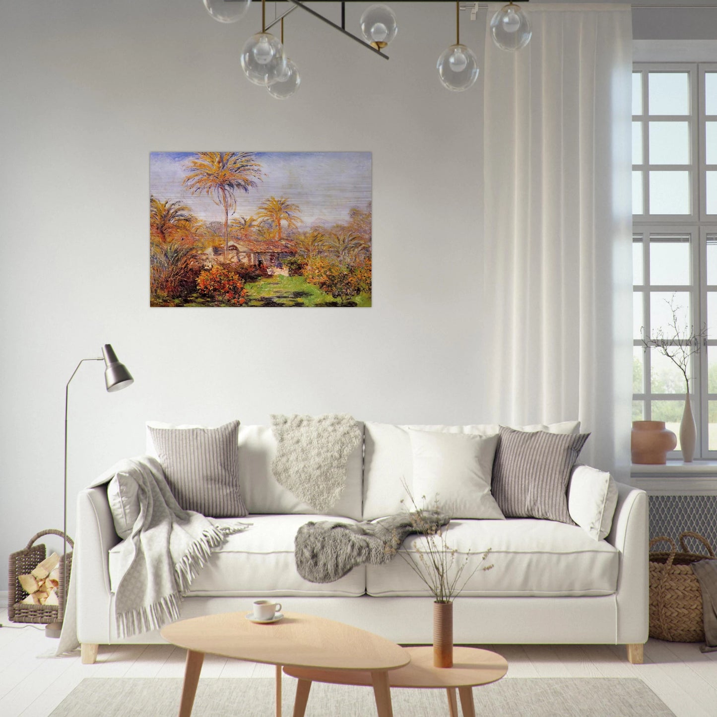 Small Country Farm in Bordighera - claude monet Brushed Aluminum Print - 70x100 cm / 28x40 inches | claude monet Aluminum Print | claude monet Prints