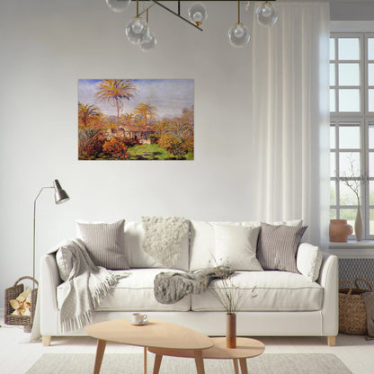 Small Country Farm in Bordighera - claude monet Brushed Aluminum Print - 70x100 cm / 28x40 inches | claude monet Aluminum Print | claude monet Prints