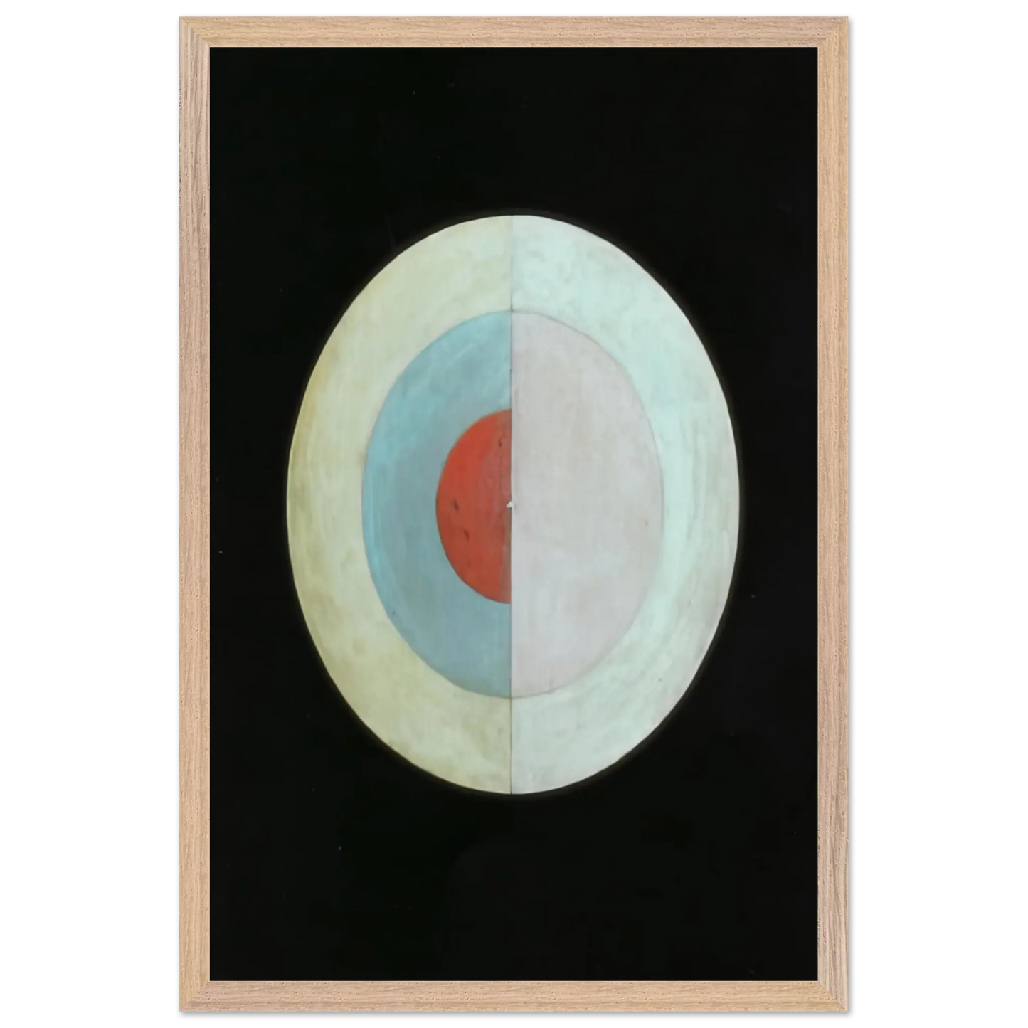 Hilma af Klint - THE SWAN NO 16 1915 Wall art - 28x43  cm / XL (11x17 Inches) - Premium Wooden Framed Poster With Fine Art Paper - Black frame