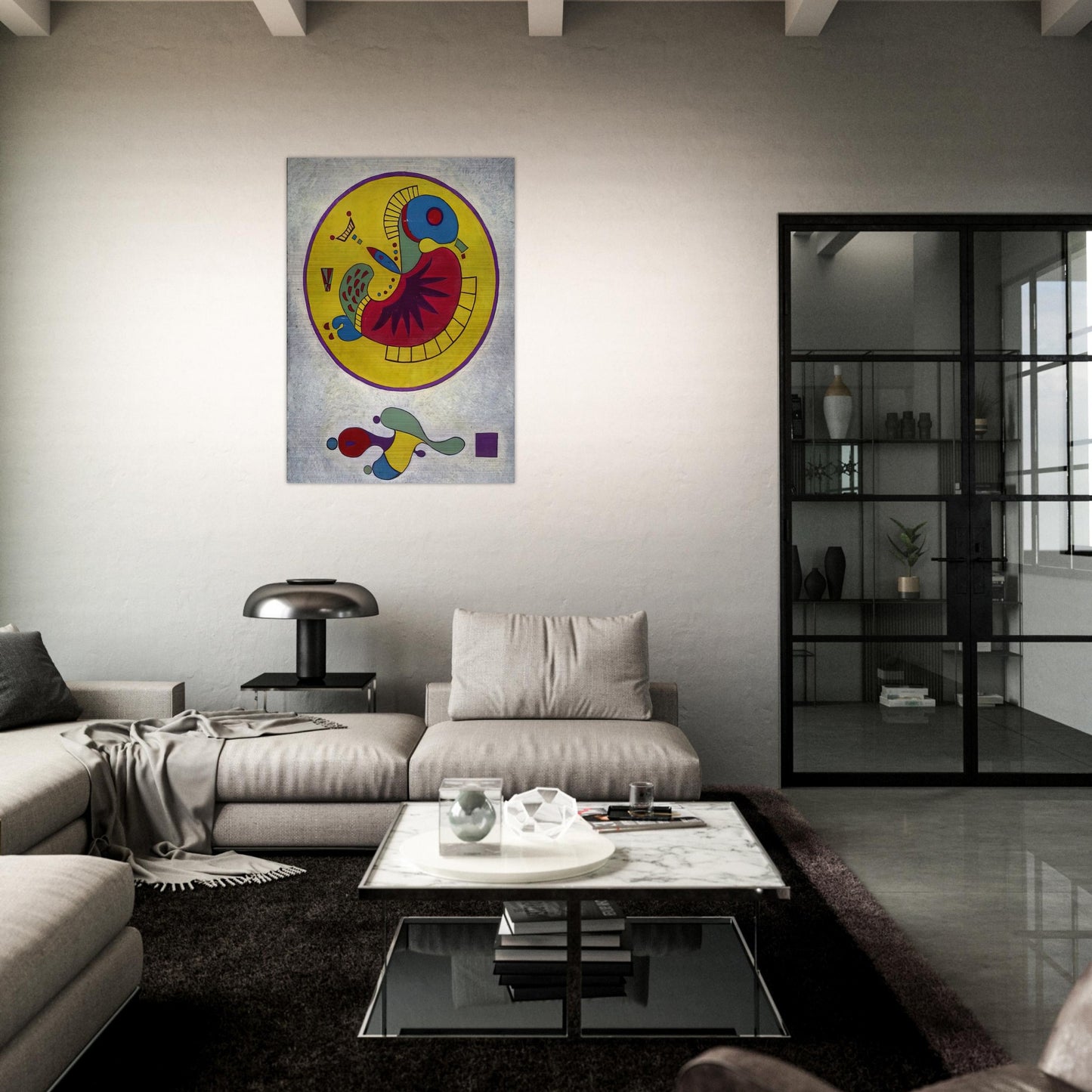 UNTITLED 1 - Wassily Kandinsky Brushed Aluminum Print - 70x100 cm / 28x40 inches | Wassily Kandinsky Aluminum Print | Wassily Kandinsky Prints