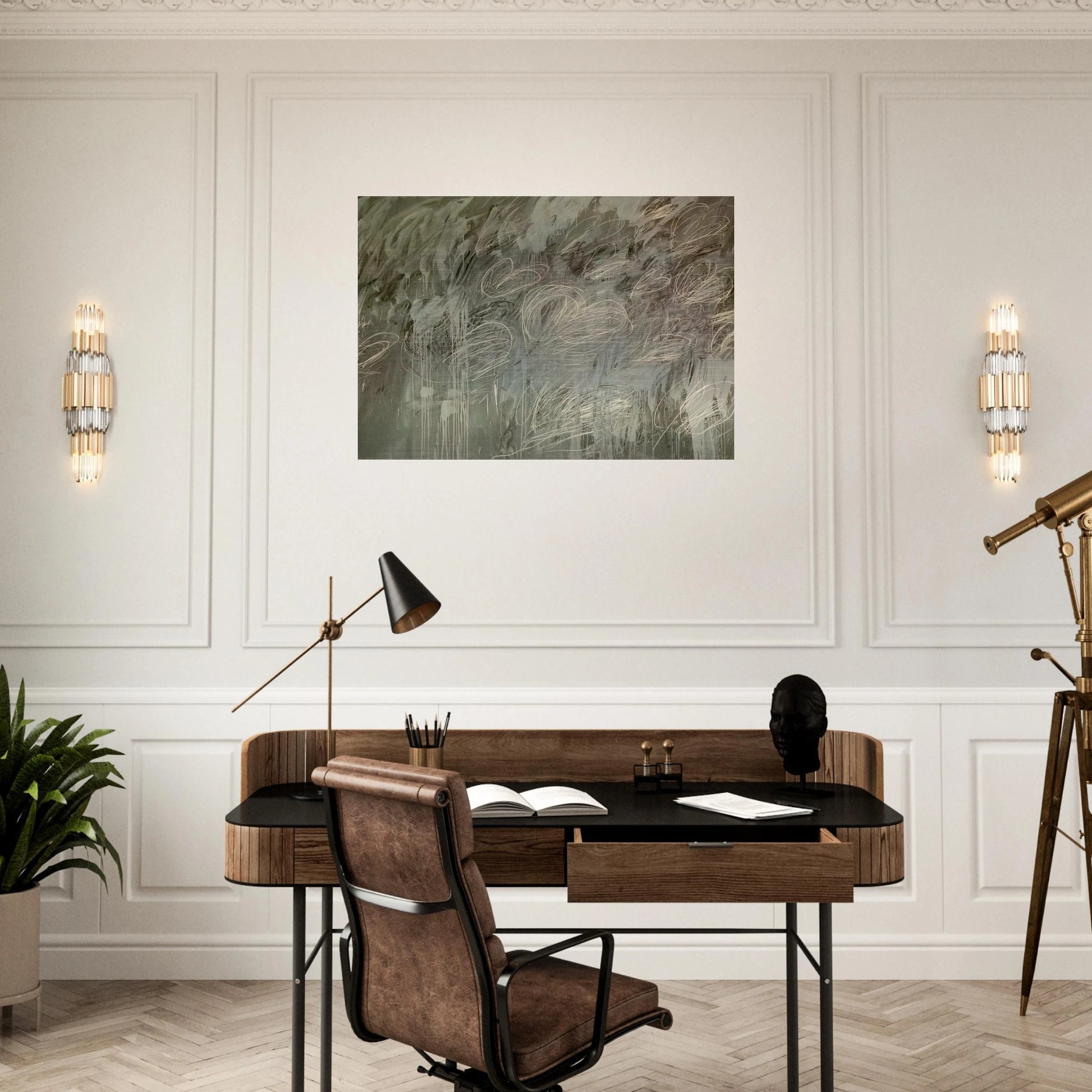 III Notes from Salalah,  Note II  - Cy Twombly Brushed Aluminum Print - 70x100 cm / 28x40 inches | Cy Twombly Aluminum Print | Cy Twombly Prints