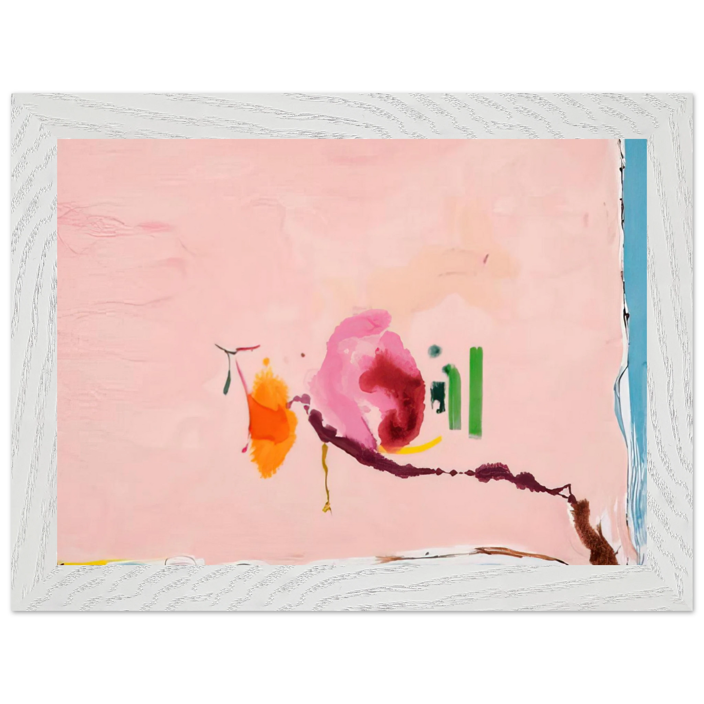 Helen Frankenthaler - Flirt - 1995 Wall art - A3 (29.7 x 42  cm) - Premium Wooden Framed Poster With Fine Art Paper - Black frame