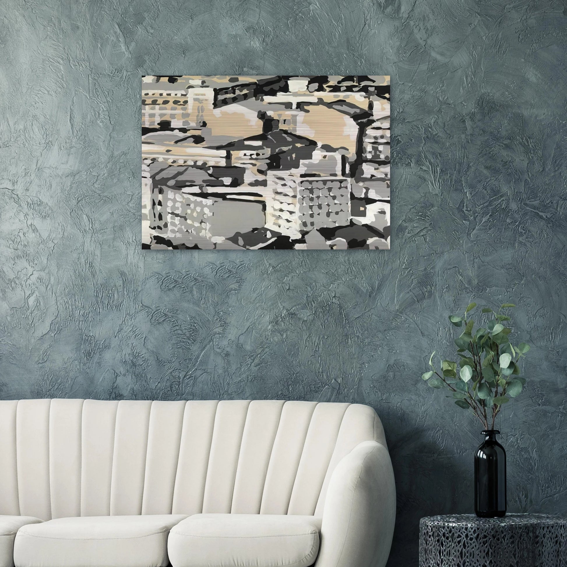 TOWNSCAPE 1969 0 - Gerhard Richter Brushed Aluminum Print - 70x100 cm / 28x40 inches | Gerhard Richter Aluminum Print | Gerhard Richter Prints