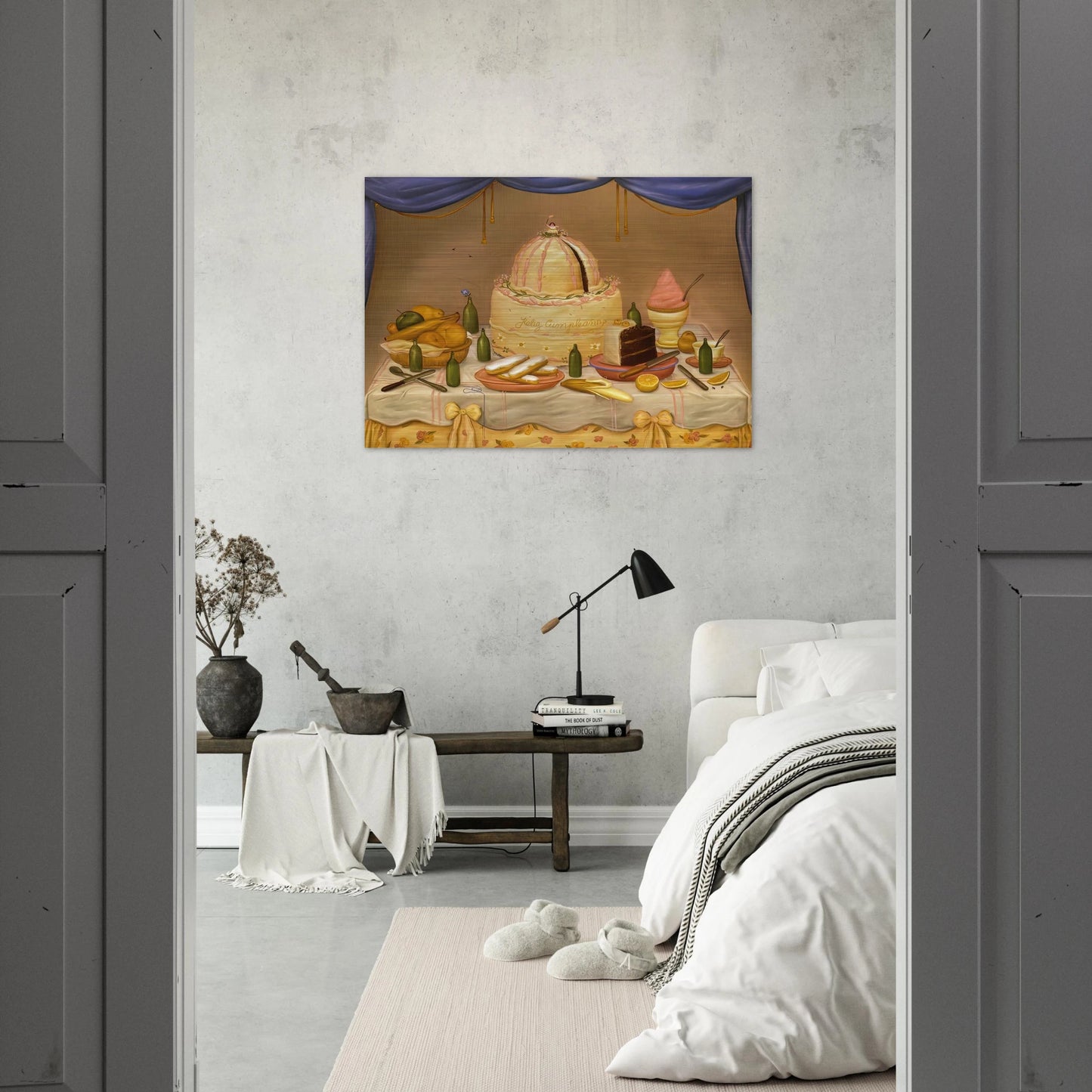 HAPPY BIRTHDAY - Fernando Botero Brushed Aluminum Print - 70x100 cm / 28x40 inches | Fernando Botero Aluminum Print | Fernando Botero Prints