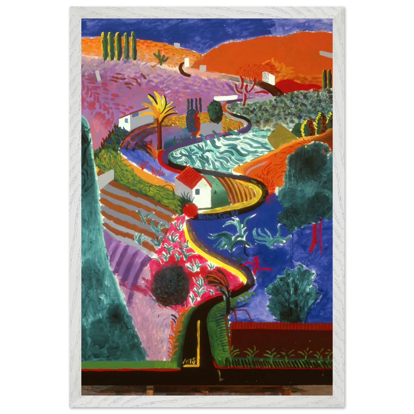 David Hockney - David Hockney Wall art - 20x25 cm / 8x10 inches - Premium Wooden Framed Poster With Fine Art Paper - Wood frame