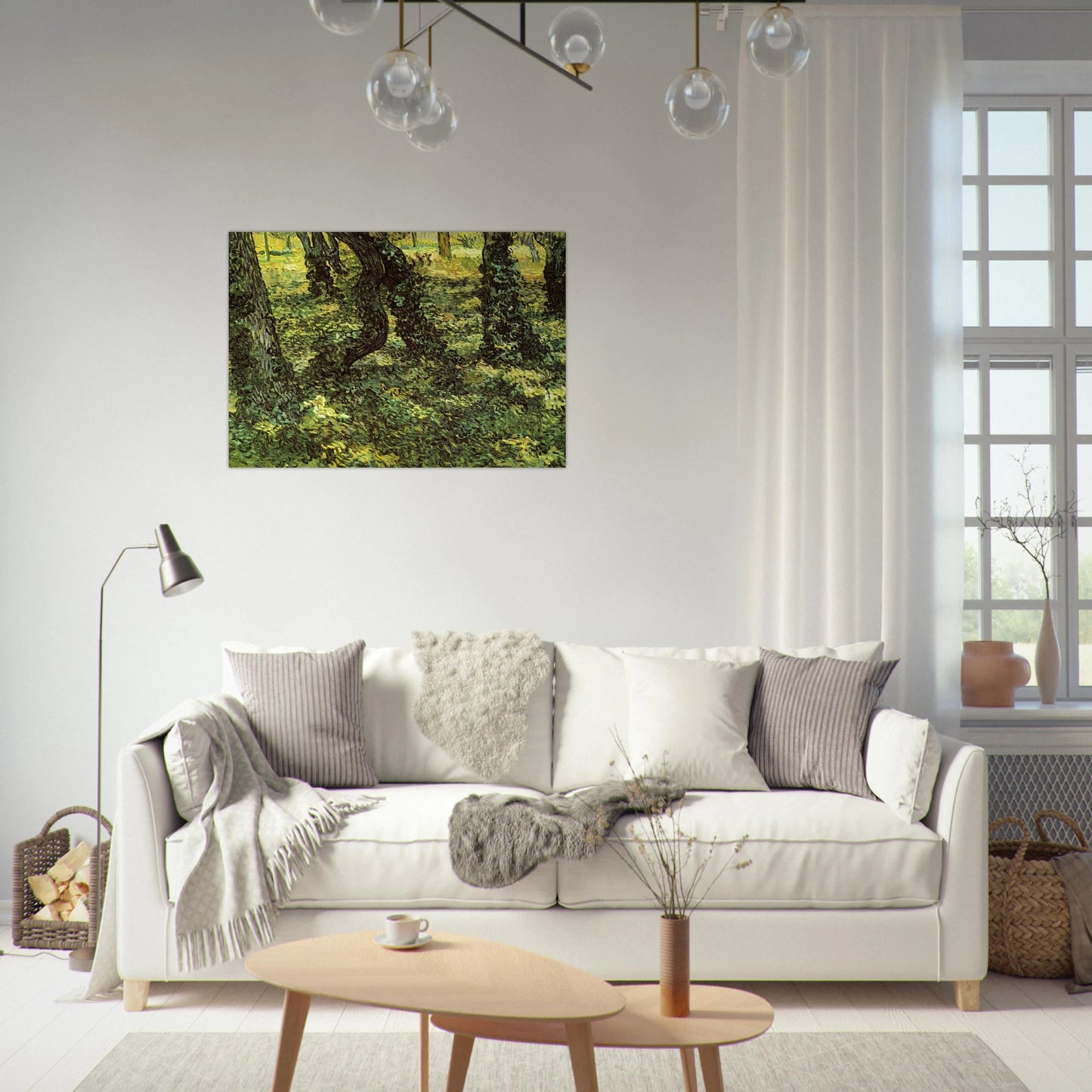 Trunks of Trees with Ivy - Vincent van Gogh Brushed Aluminum Print - 70x100 cm / 28x40 inches | Vincent van Gogh Aluminum Print | Vincent van Gogh Prints
