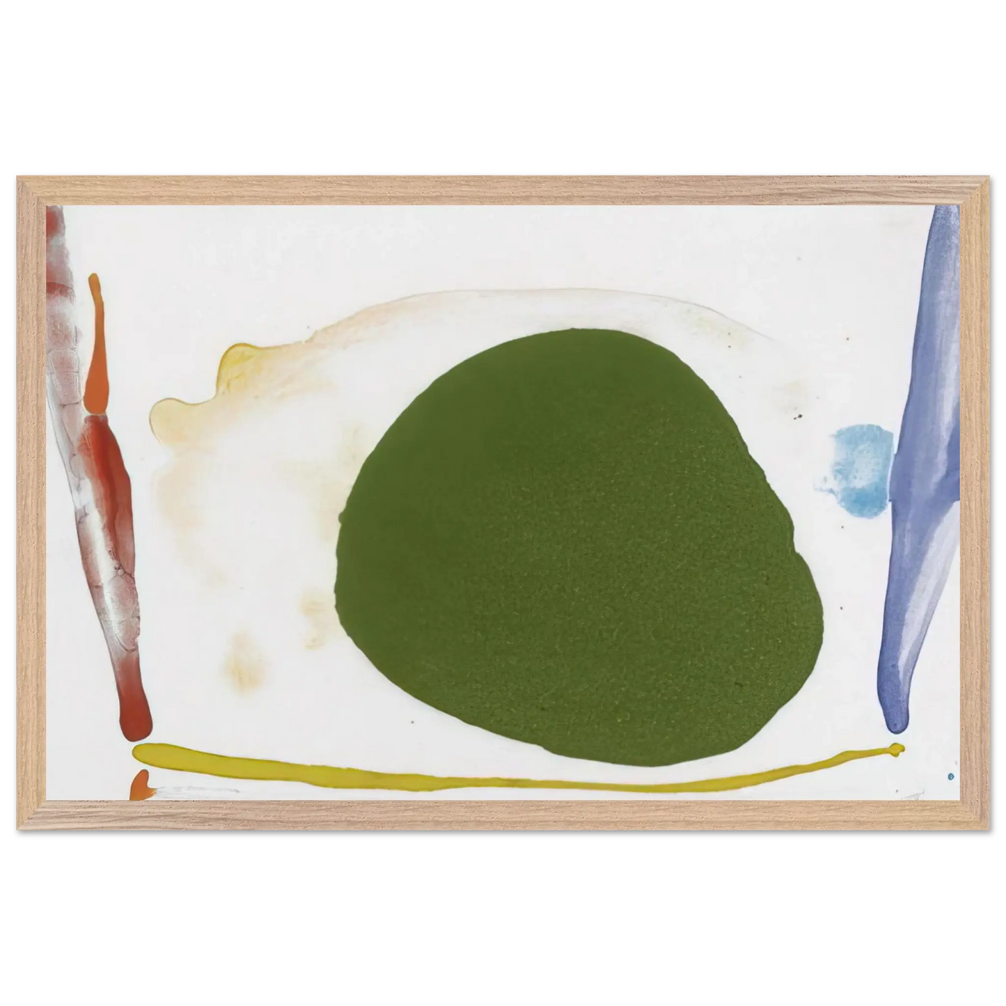 Helen Frankenthaler - Thanksgiving Day - 1973 Wall art - 70x70 cm / 28x28 Inches - Premium Wooden Framed Poster With Fine Art Paper - White frame