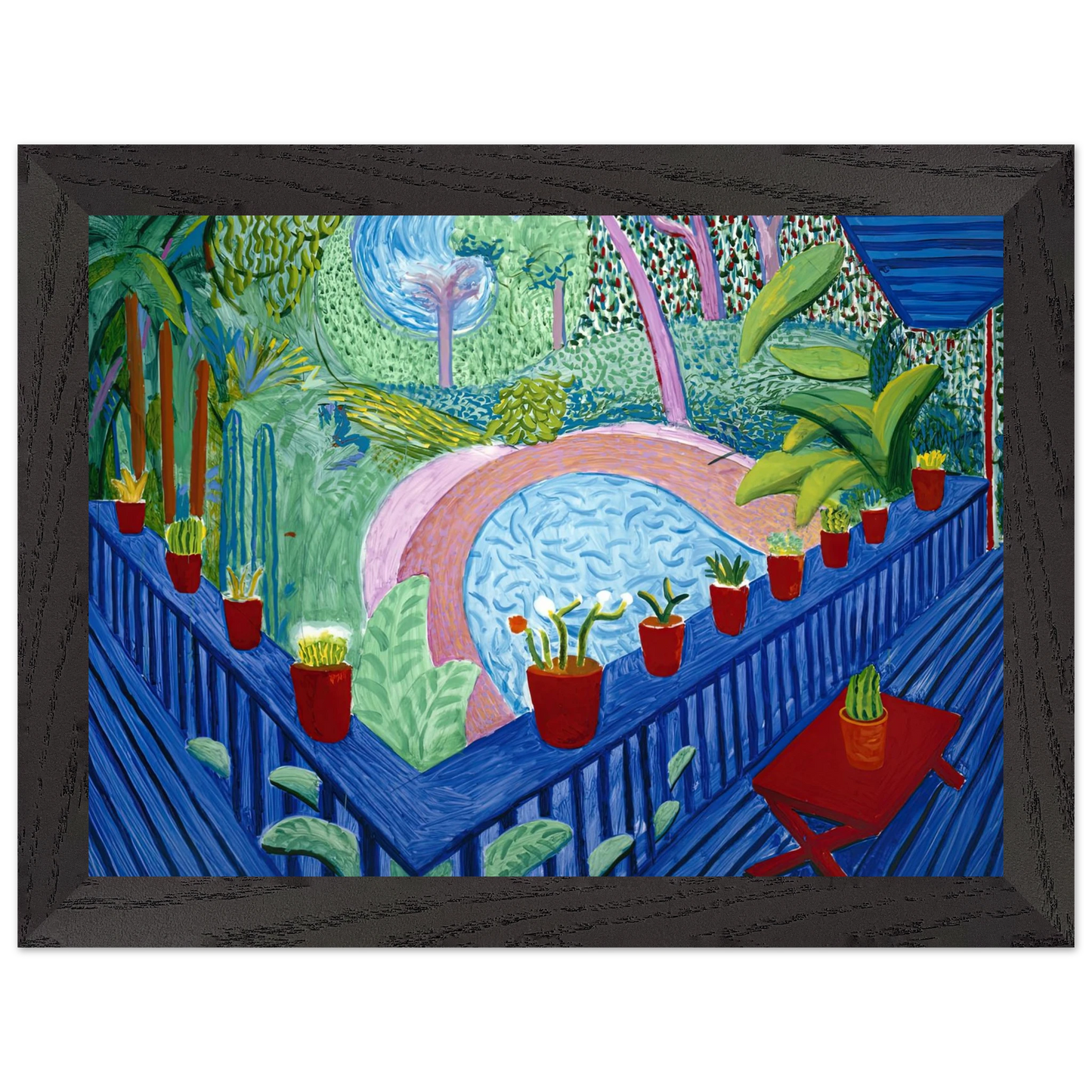 David Hockney - David Hockney Wall art - 40x50 cm / 16x20 inches - Premium Wooden Framed Poster With Fine Art Paper-canvas - Black frame