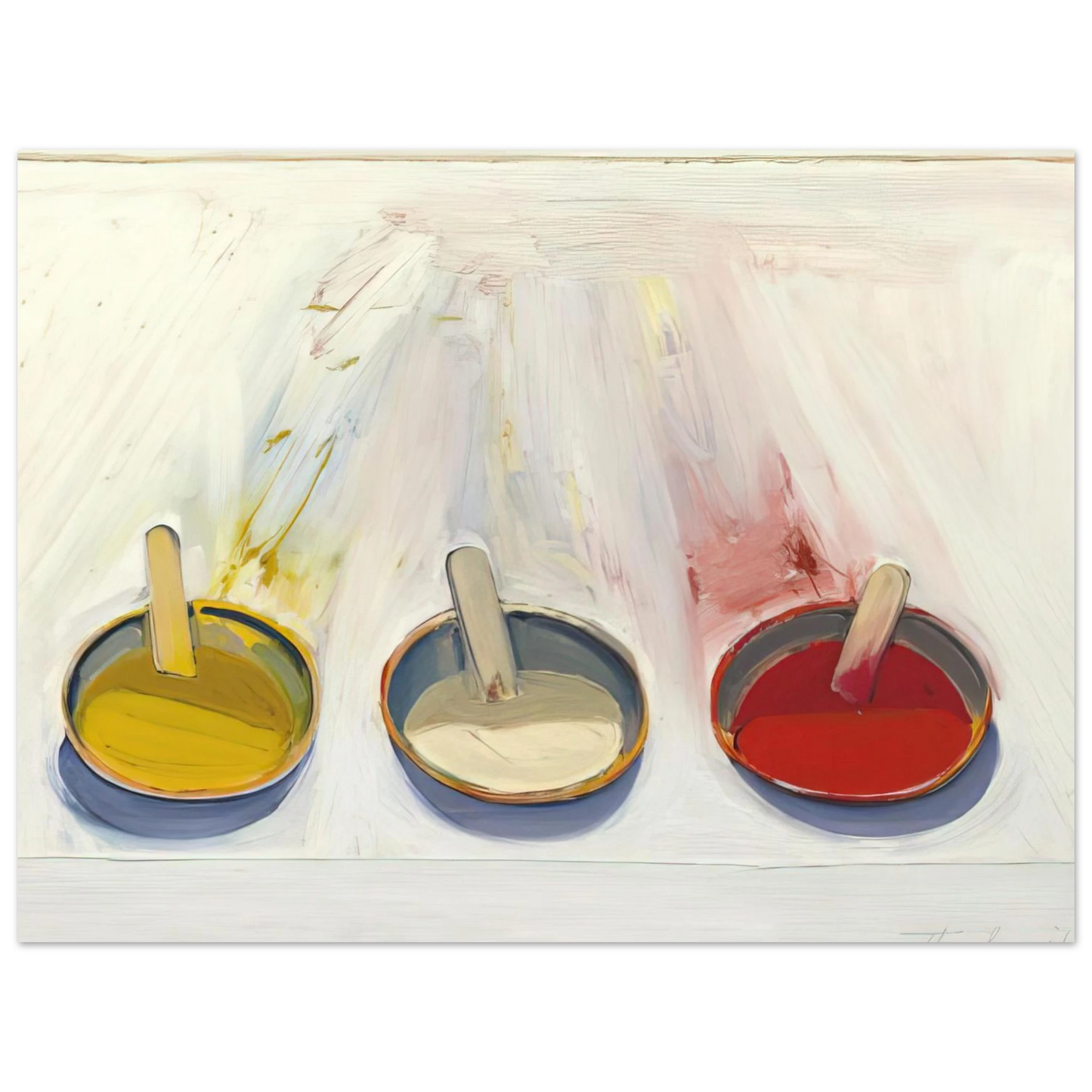 Wayne Thiebaud - Dressing Wells - 1961 Wall Art - 30x40 cm / 12x16 inches - Premium Wooden Framed Poster With Fine Art Paper - Wood frame