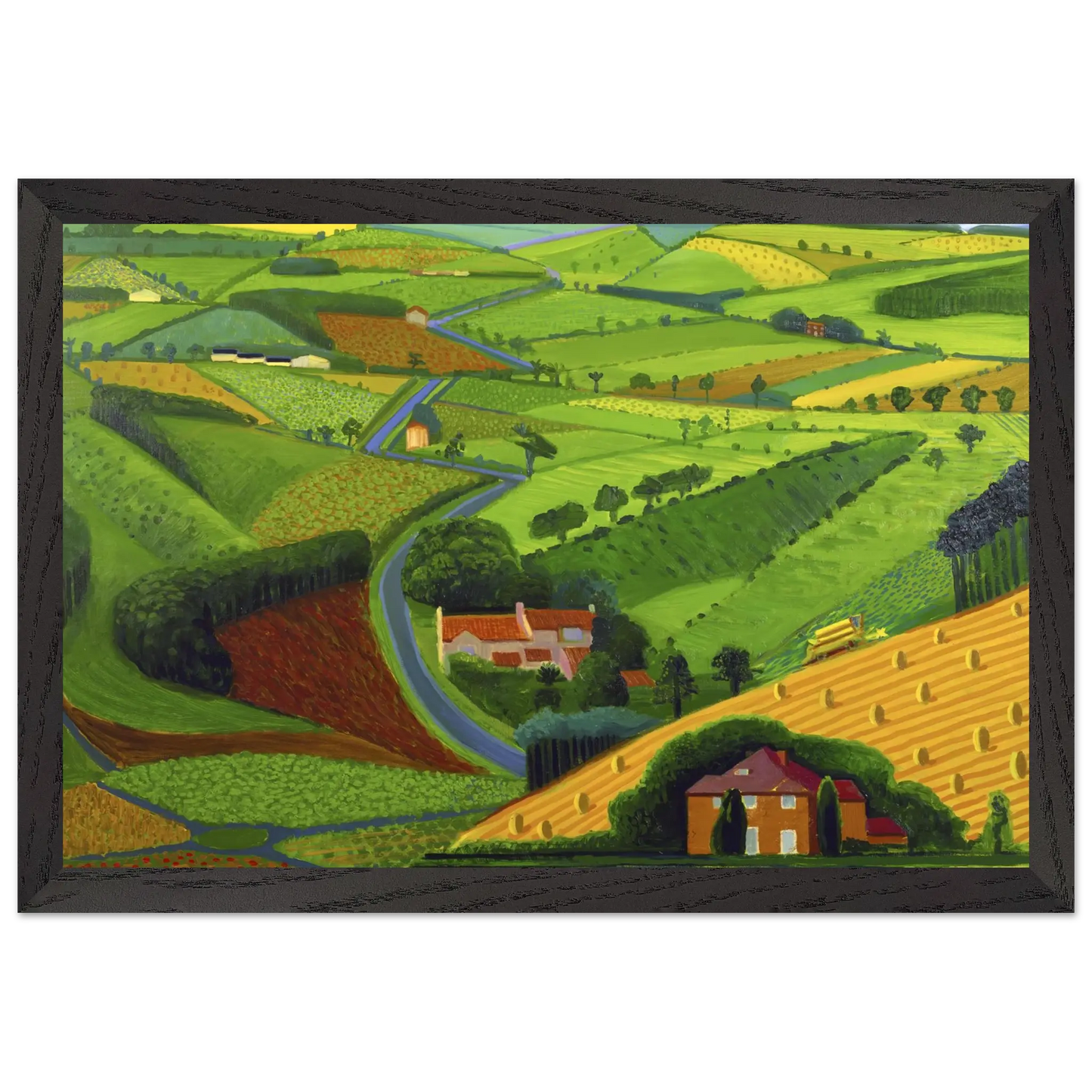 David Hockney - David Hockney Wall art - 15x20 cm / 6x8 Inches - Premium Wooden Framed Poster With Fine Art Paper - Black frame