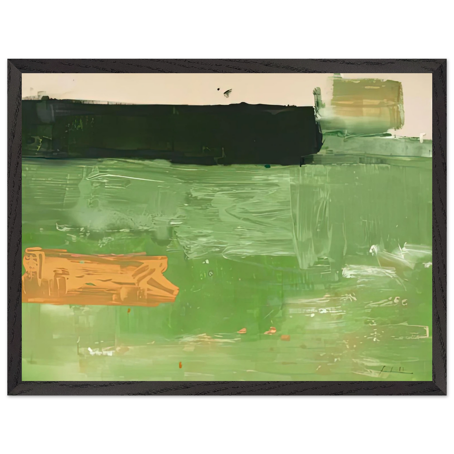 Helen Frankenthaler - Mediterranean, 1981- Wall Art - 21x29.7 cm / 8x12" - Premium Wooden Framed Poster With Fine Art Paper-canvas - White frame