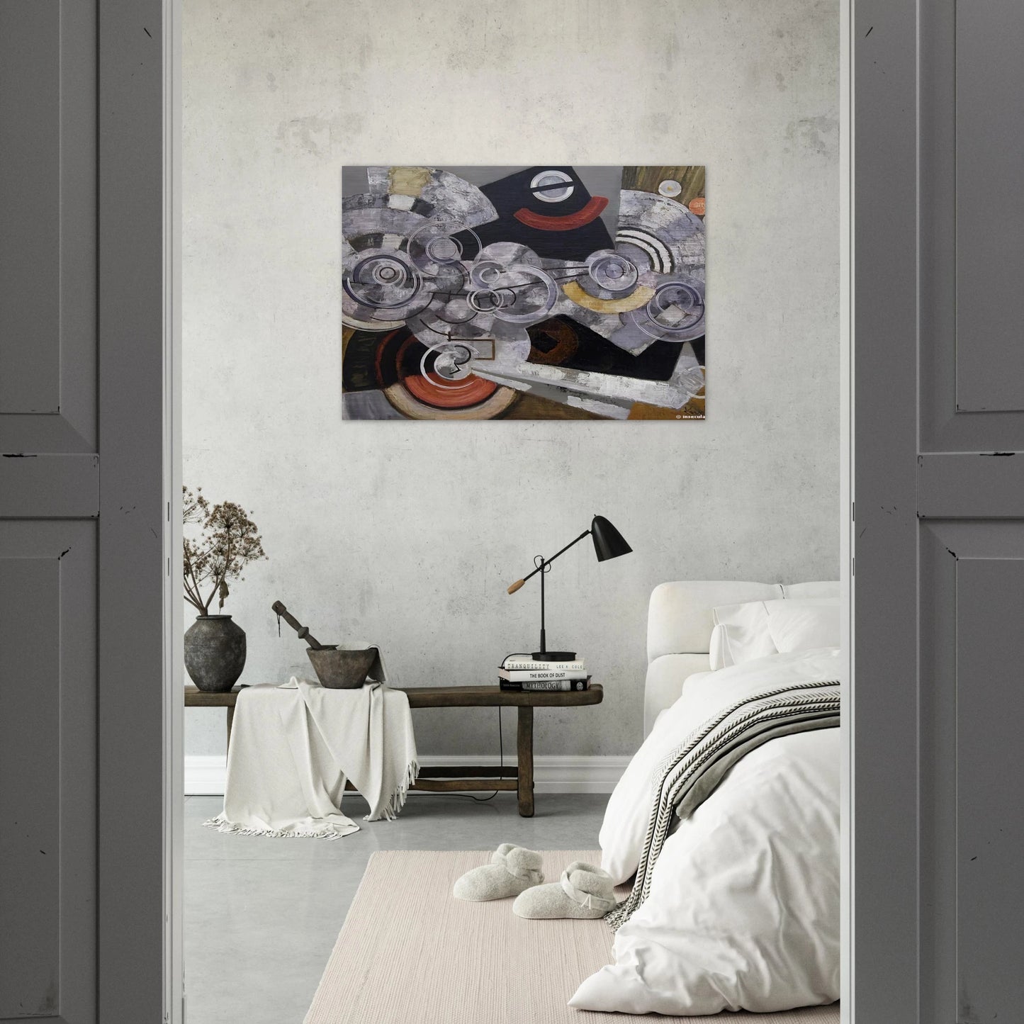 Fanny Machine - The machinery - Frantisek Kupka Brushed Aluminum Print - 70x100 cm / 28x40 inches | Frantisek Kupka Aluminum Print | Frantisek Kupka Prints