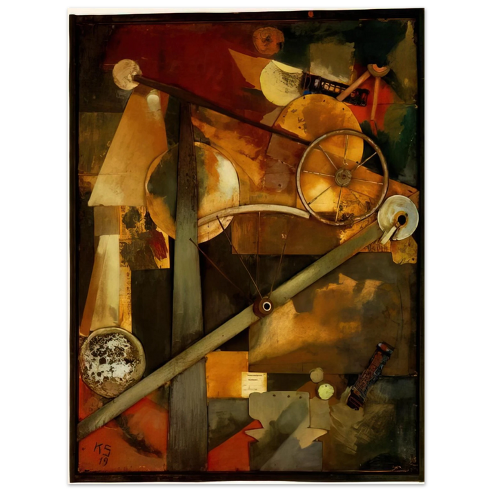 Kurt Schwitters - CONSTRUCTION FOR NOBLE LADIES 1919  75x100 cm / 30x40inches Fine Art Poster