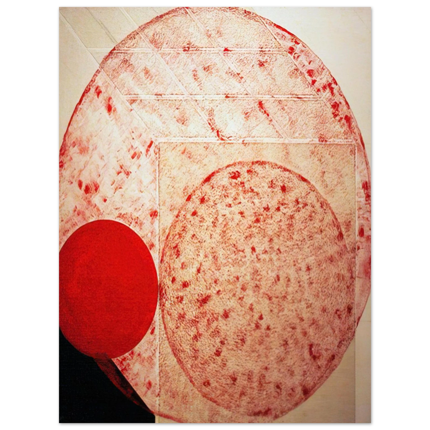 Lygia Pape - Painting. Red - 1987  75x100 cm / 30x40inches Fine Art Poster