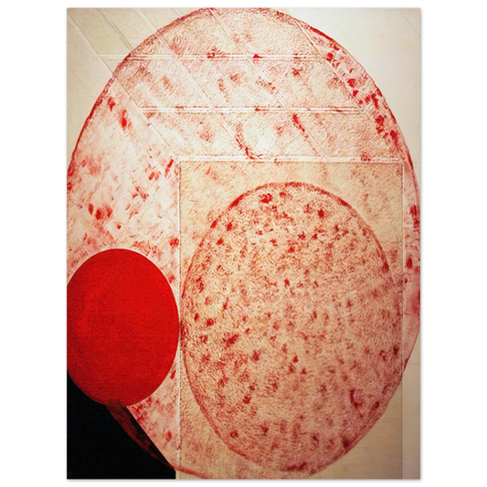 Lygia Pape - Painting. Red - 1987  75x100 cm / 30x40inches Fine Art Poster