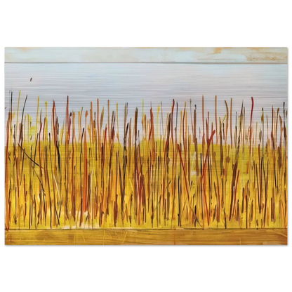 Campo di grano - 1984 - Mario Schifano Brushed Aluminum Print - 70x100 cm / 28x40 inches | Mario Schifano Aluminum Print | Mario Schifano Prints