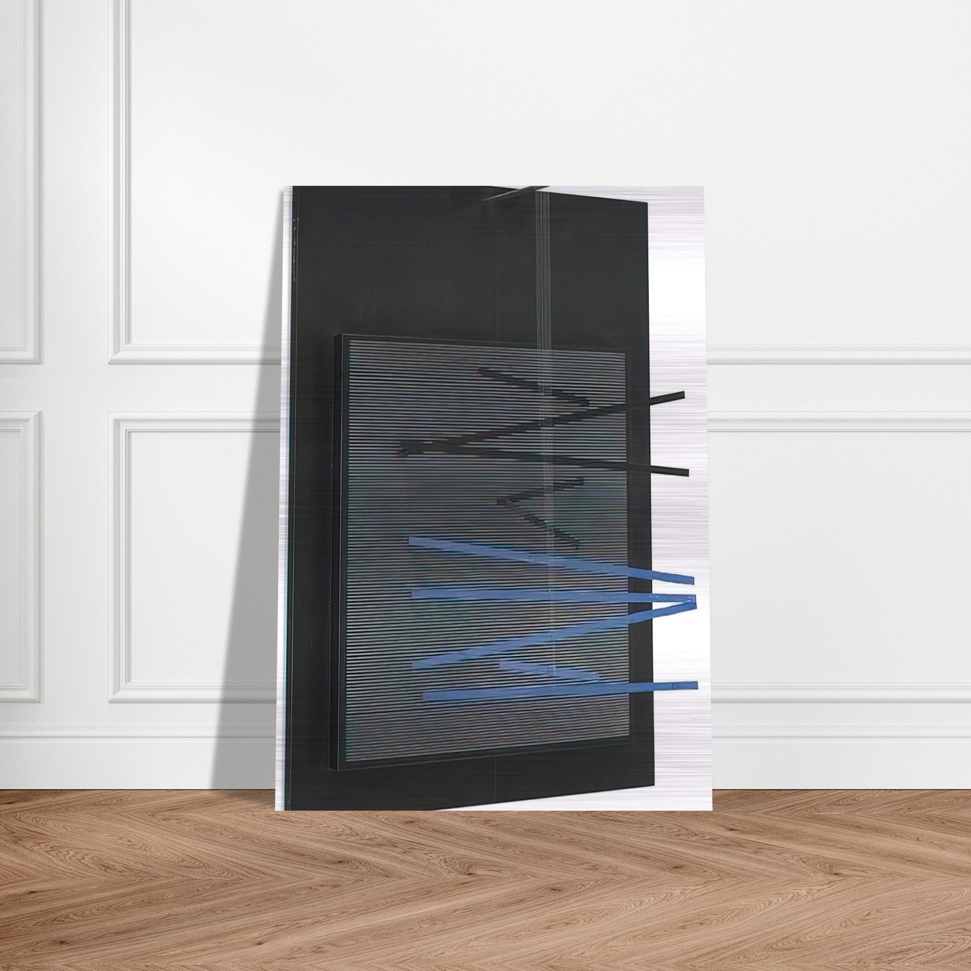 PETITE VIBRATION BRIQUE ET NOIRE 1966 - Jesus Rafael Soto Brushed Aluminum Print - 70x100 cm / 28x40 inches | Jesus Rafael Soto Aluminum Print | Jesus Rafael Soto Prints
