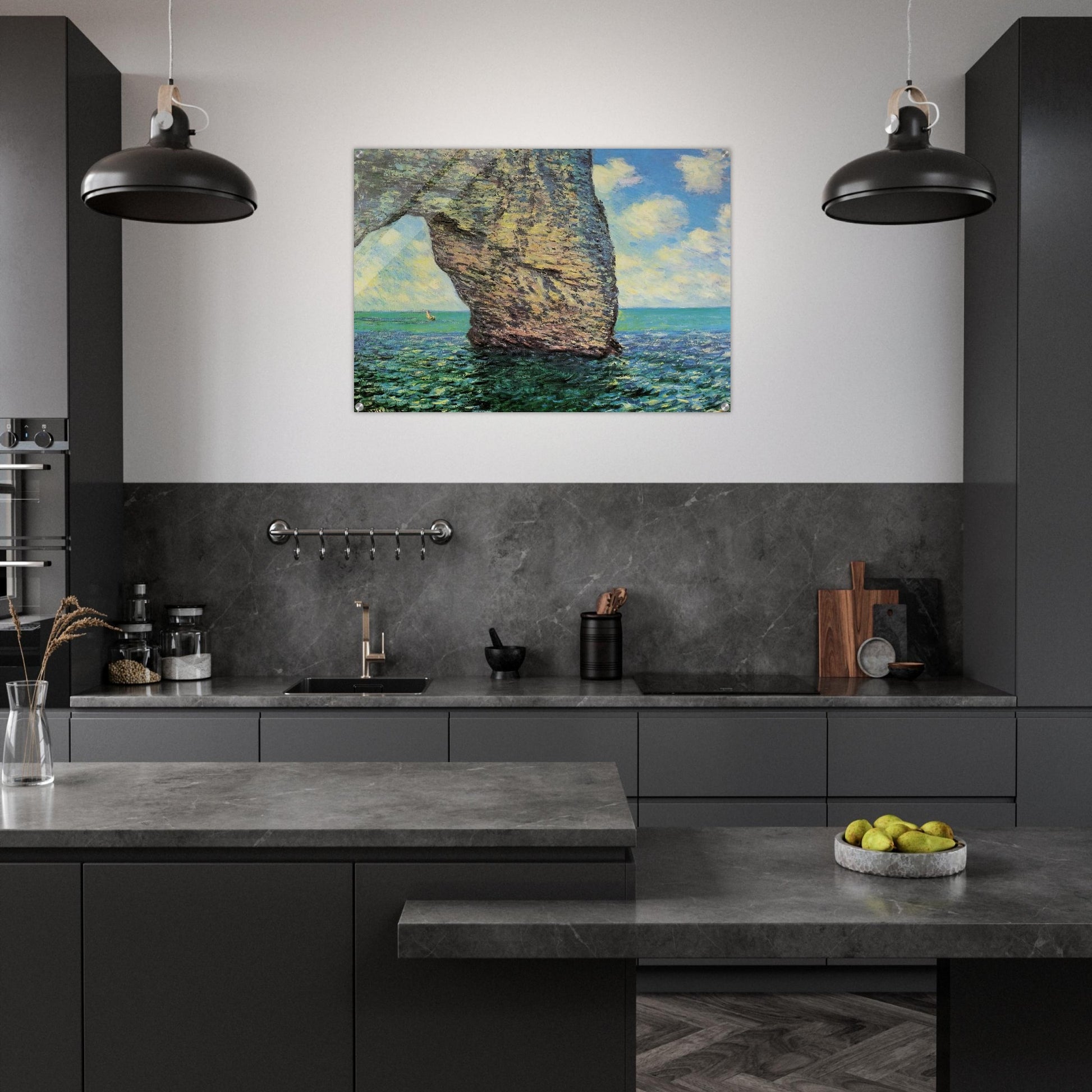 The Manneport at High Tide - claude monet Acrylic Print - 70x100 cm / 28x40″ inches