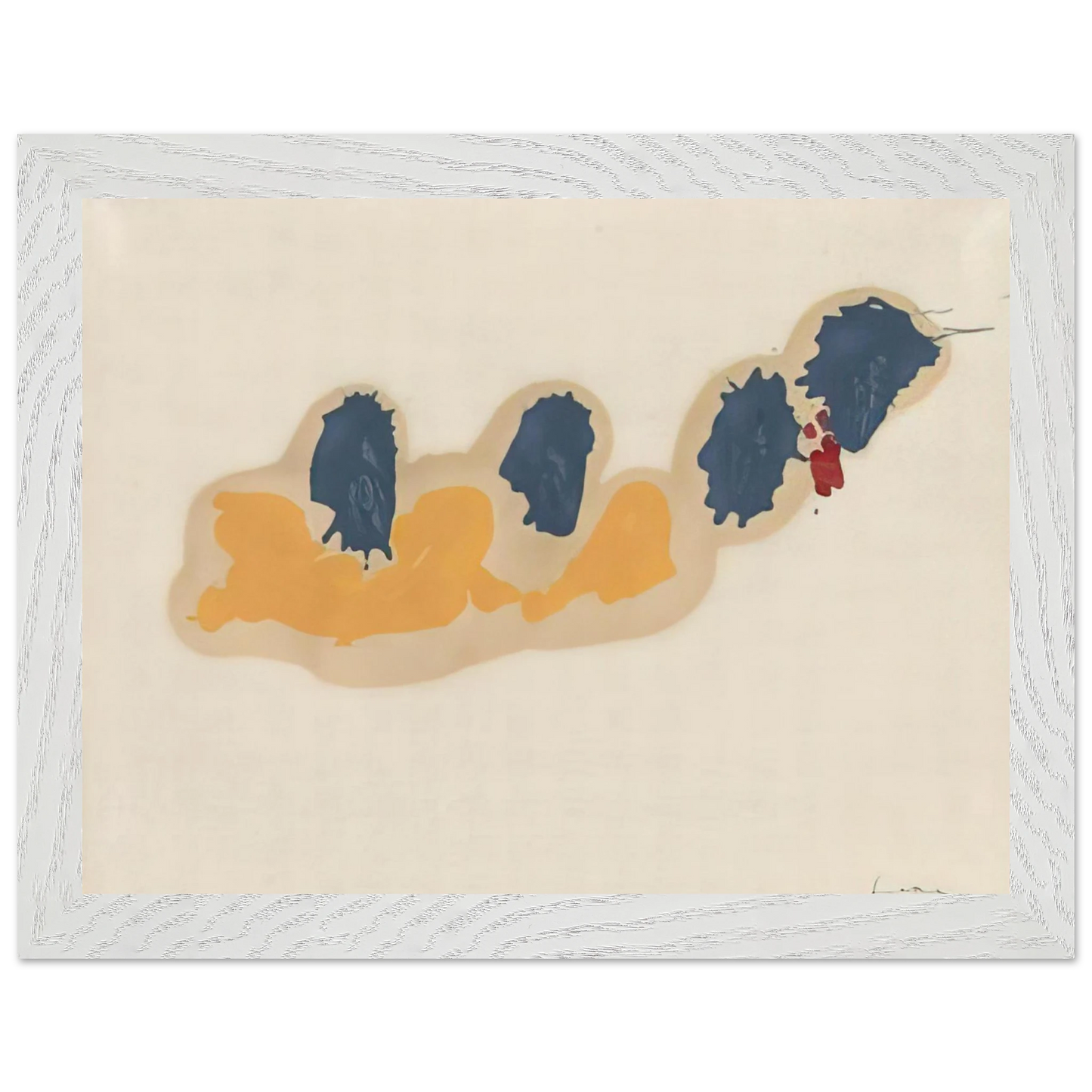 Helen Frankenthaler - April IV - 1960 Wall art - 60x80 cm / 24x32 inches - Premium Wooden Framed Poster With Fine Art Paper-canvas - Wood frame