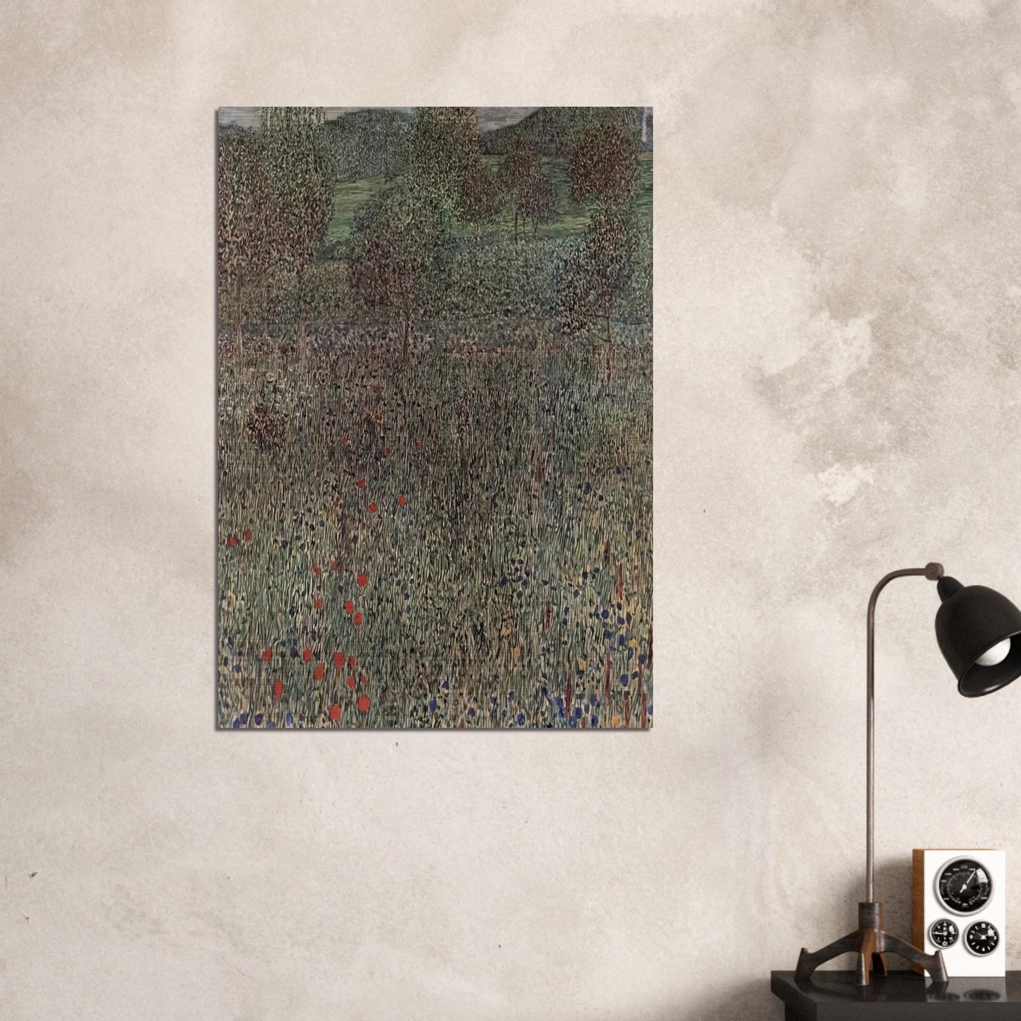 BLOOMING FIELD - Gustav Klimt Brushed Aluminum Print - 70x100 cm / 28x40 inches | Gustav Klimt Aluminum Print | Gustav Klimt Prints