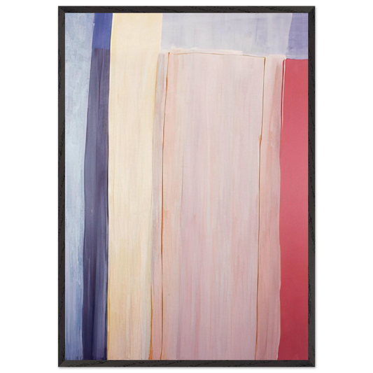 Trains and Oceans - 1973 - Ronnie Landfield 70x100 cm / 28x40 inches Framed Art Print – Black Wooden Frame
