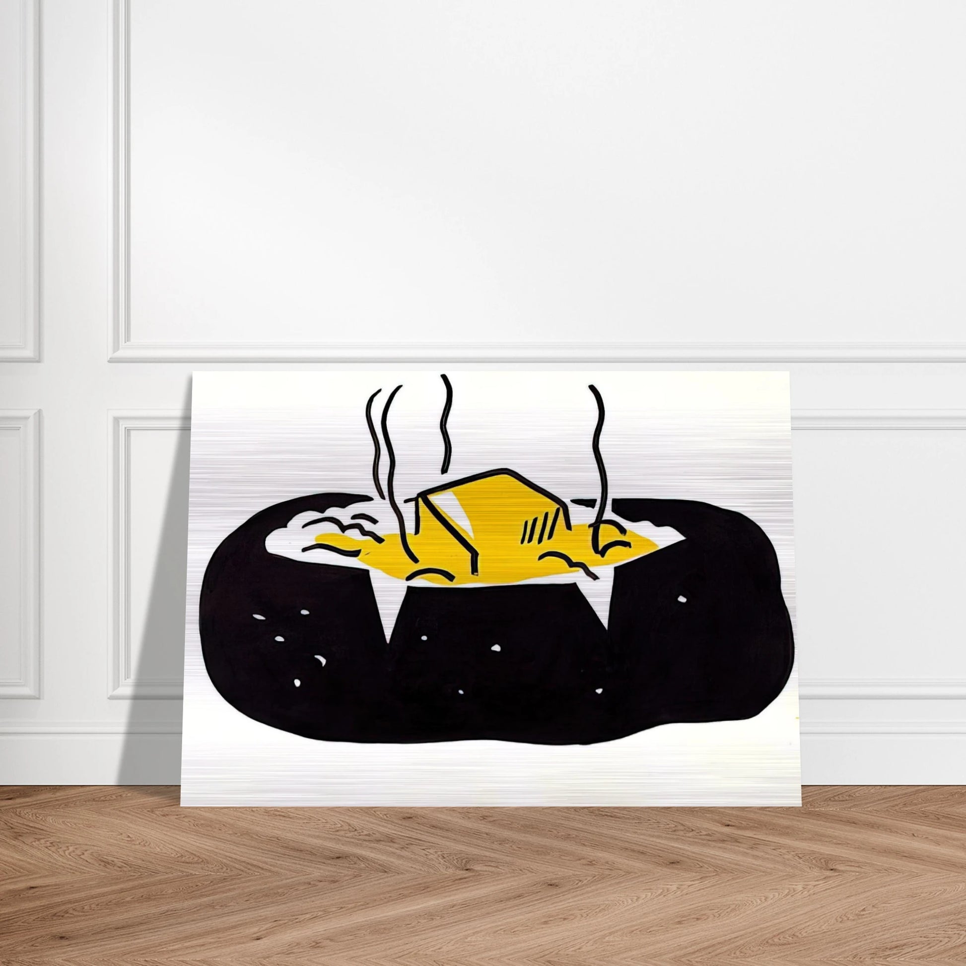 BAKED POTATO 1962 1 - Roy Lichtenstein Brushed Aluminum Print - 70x100 cm / 28x40 inches | Roy Lichtenstein Aluminum Print | Roy Lichtenstein Prints