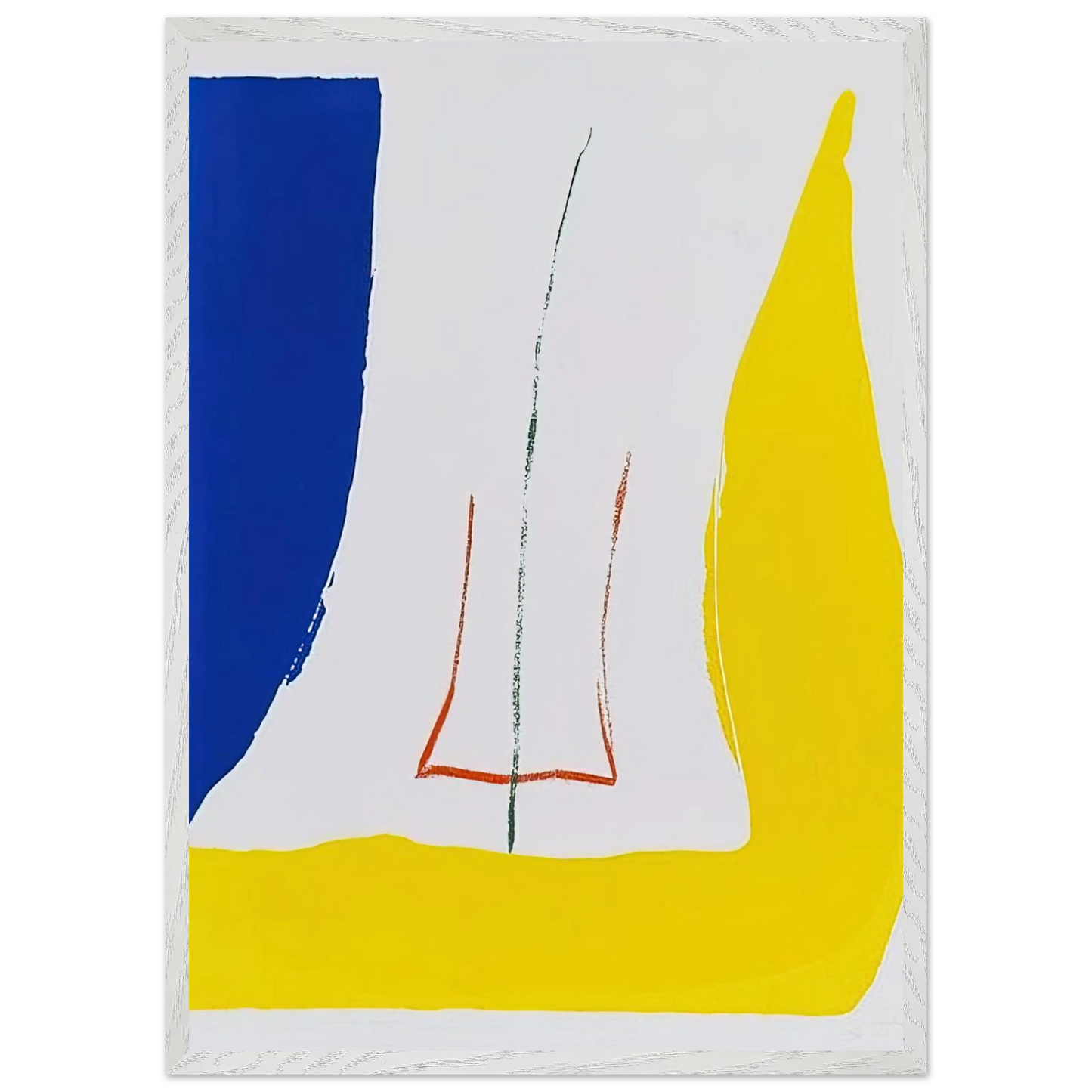 Helen Frankenthaler - Sun Corner - 1968 Wall art - 70x100 cm / 28x40 inches - Premium Wooden Framed Poster With Fine Art Paper-canvas - Black frame