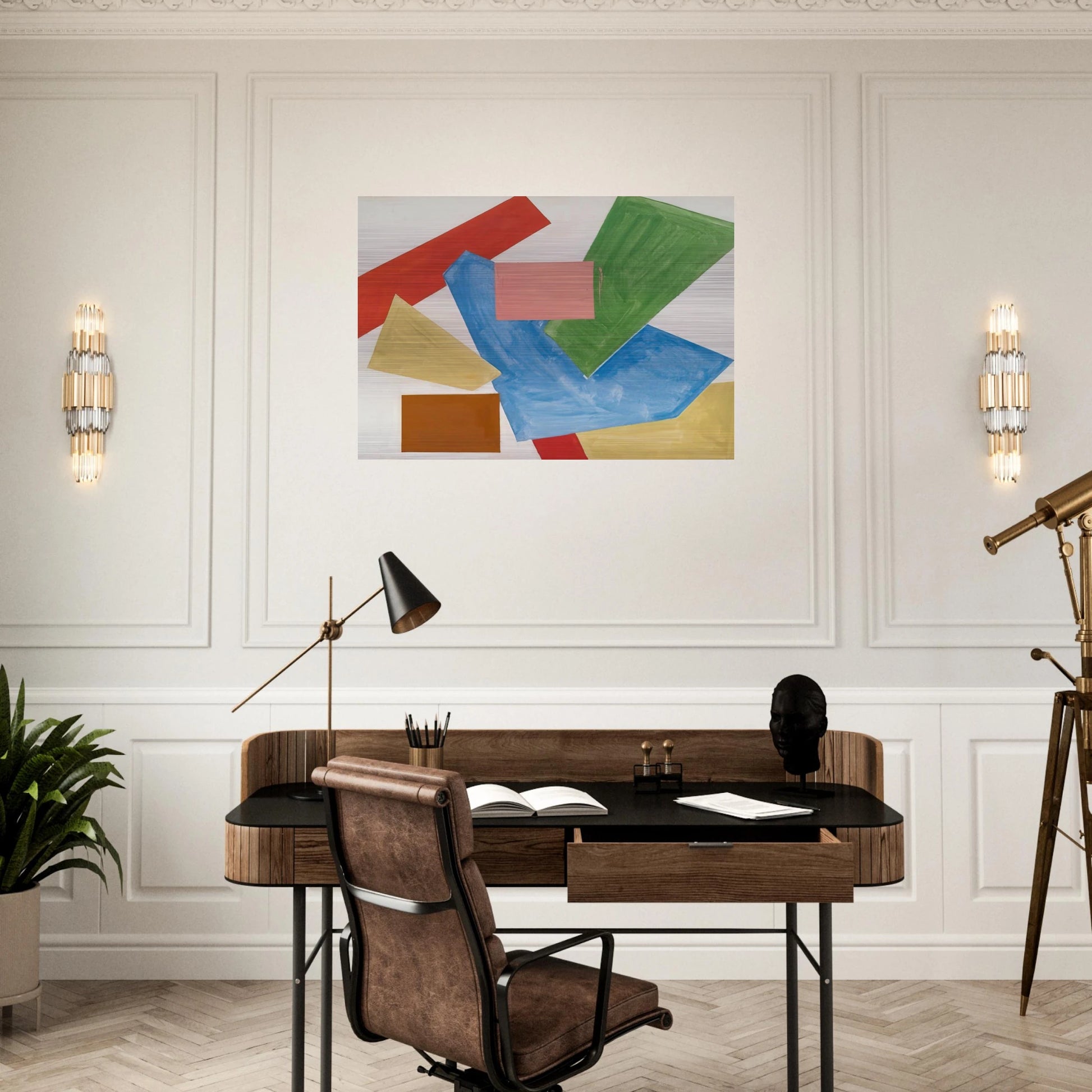Abstraction in White - Hans Hofmann Brushed Aluminum Print - 70x100 cm / 28x40 inches | Hans Hofmann Aluminum Print | Hans Hofmann Prints