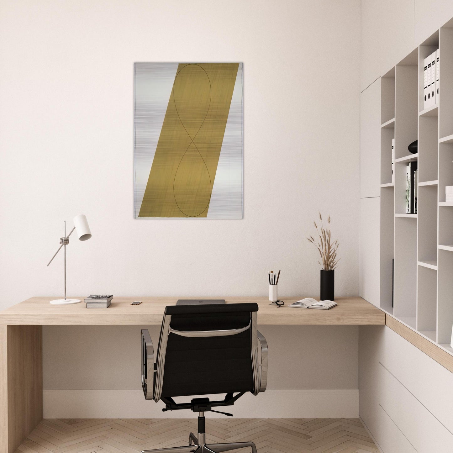 STUDY ATTIC SERIES VIII 1990 - Robert Mangold Brushed Aluminum Print - 70x100 cm / 28x40 inches | Robert Mangold Aluminum Print | Robert Mangold Prints