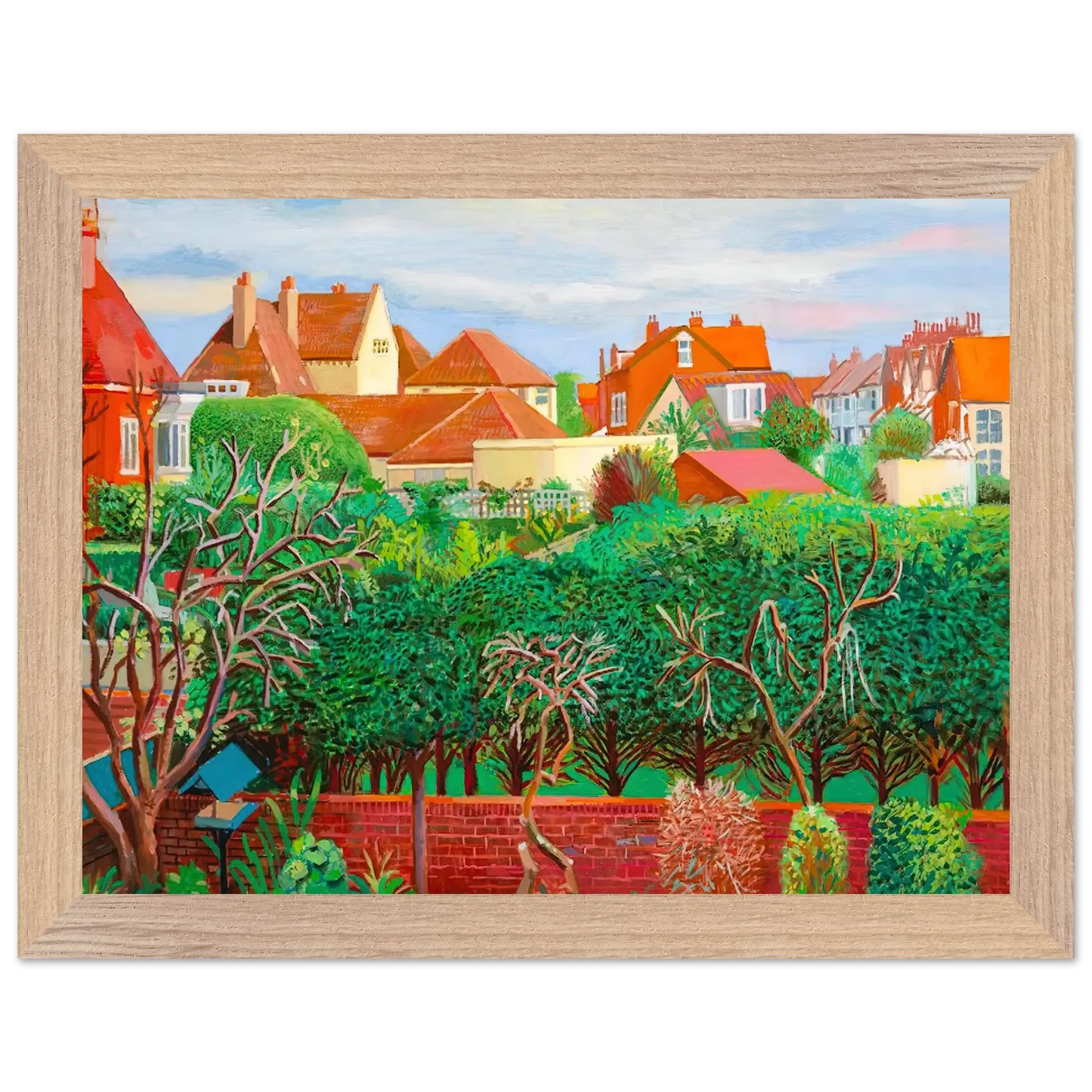 David Hockney - David Hockney Wall art - 70x100 cm / 28x40 Inches - Premium Wooden Framed Poster With Fine Art Paper - Black frame