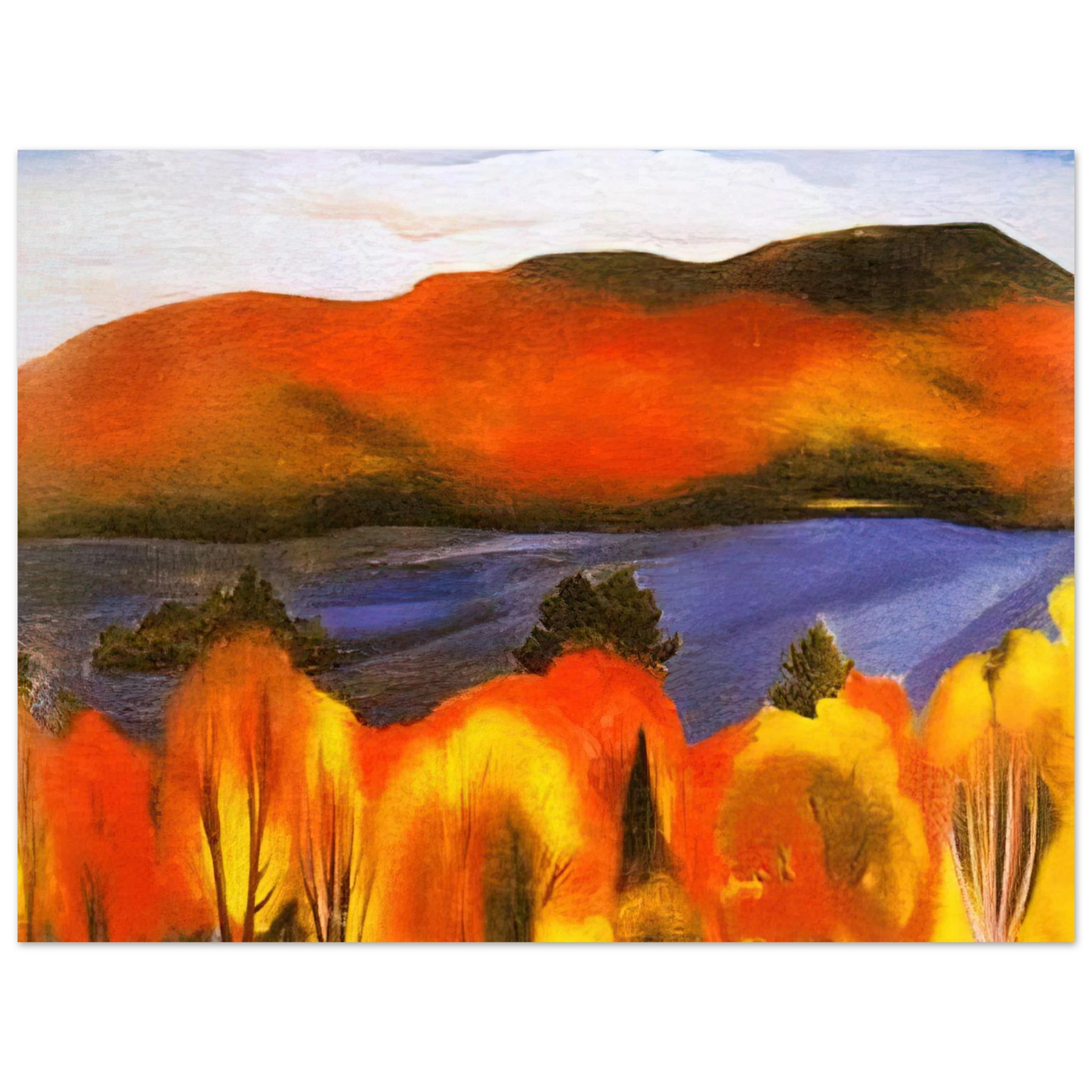 Georgia O'Keeffe - Lake George, Autumn Fine Art Poster
