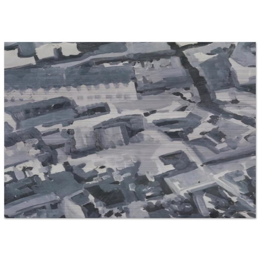 TOWNSCAPE M3 1968 - Gerhard Richter Brushed Aluminum Print - 70x100 cm / 28x40 inches | Gerhard Richter Aluminum Print | Gerhard Richter Prints