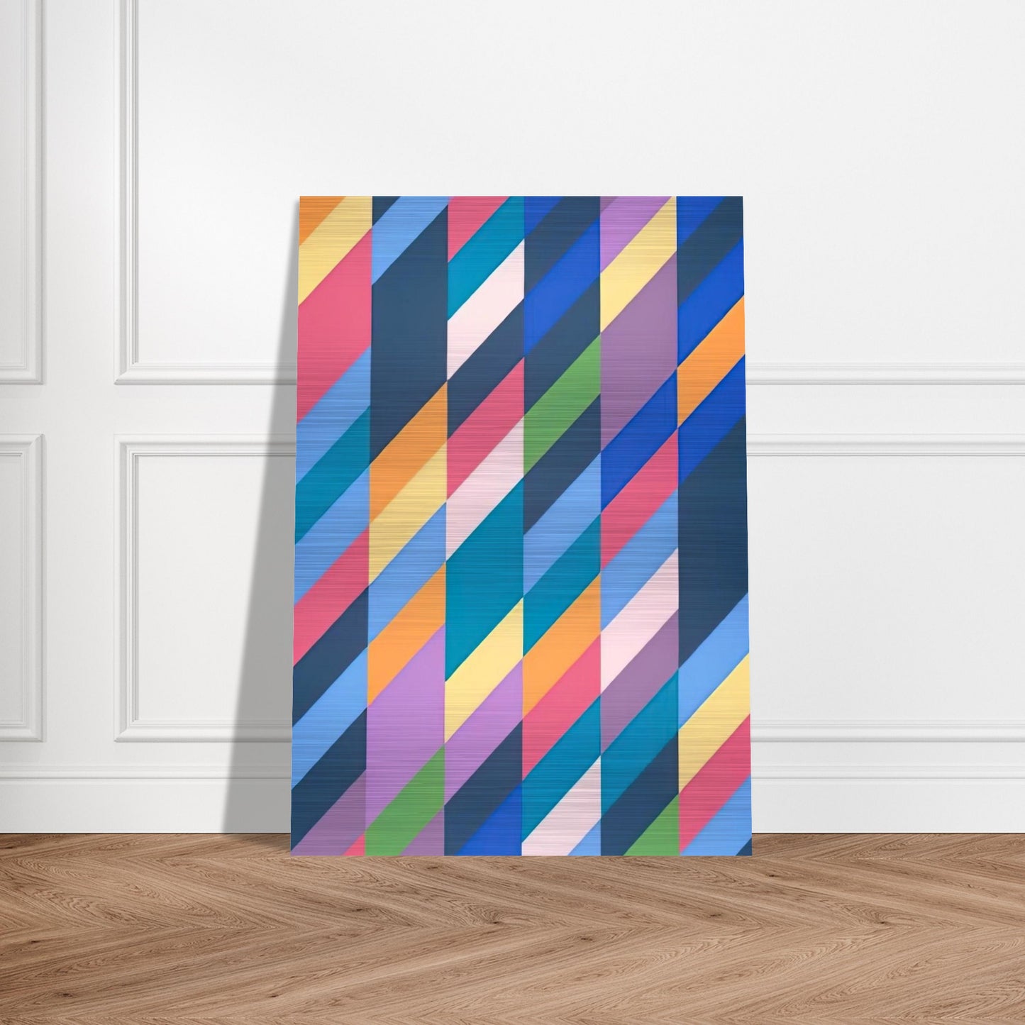 SHADOW PLAY 1990 - Bridget Riley Brushed Aluminum Print - 70x100 cm / 28x40 inches | Bridget Riley Aluminum Print | Bridget Riley Prints