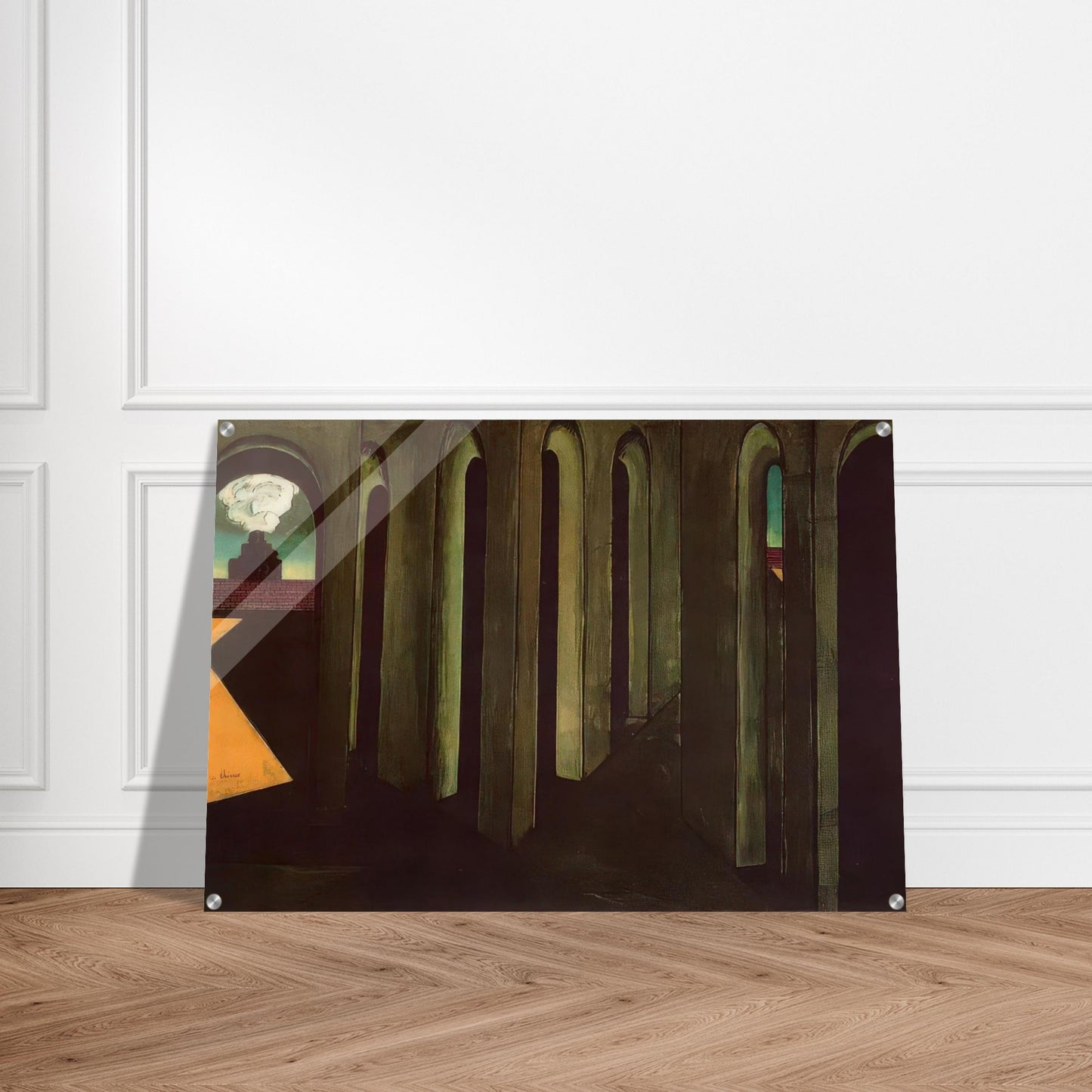THE ANXIOUS JOURNEY 1913 - Giorgio de Chirico Acrylic Print - 70x100 cm / 28x40″ inches