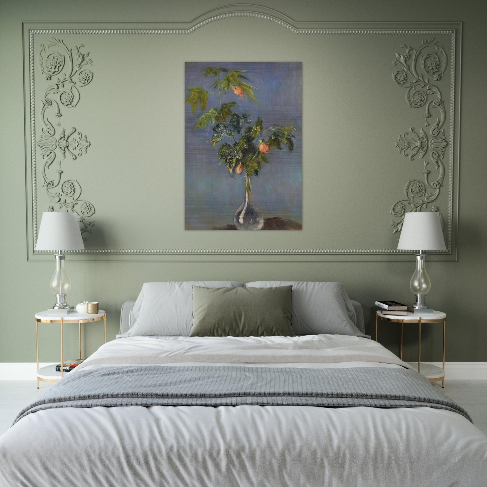 Flowers in a Vase - claude monet Brushed Aluminum Print - 70x100 cm / 28x40 inches | claude monet Aluminum Print | claude monet Prints