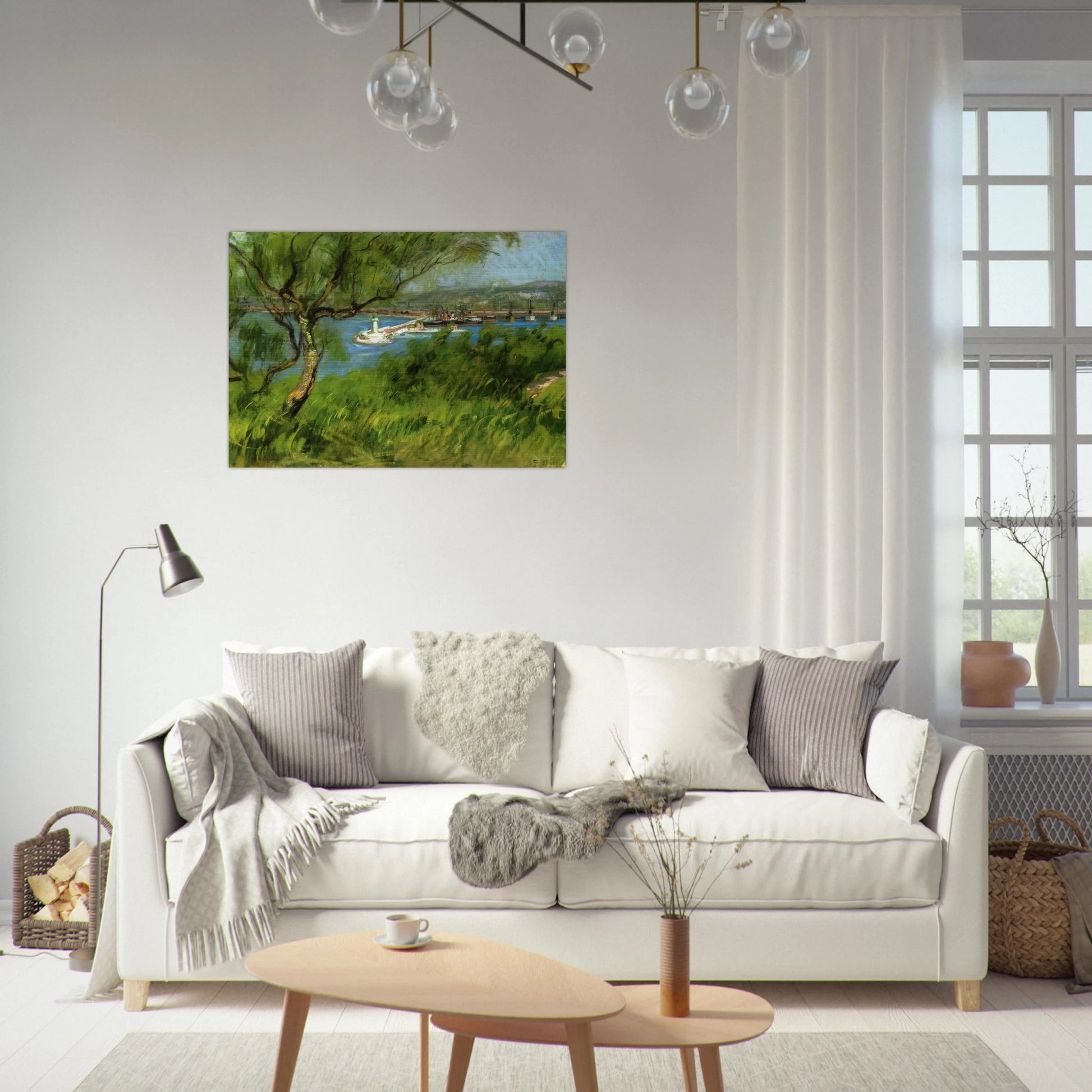 VIEW OF A PORT - Raoul Dufy Brushed Aluminum Print - 70x100 cm / 28x40 inches | Raoul Dufy Aluminum Print | Raoul Dufy Prints